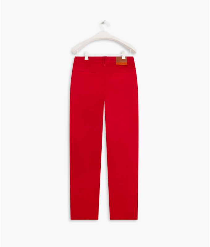 Calça Color Twill Power Reta Piece Dye Vermelho