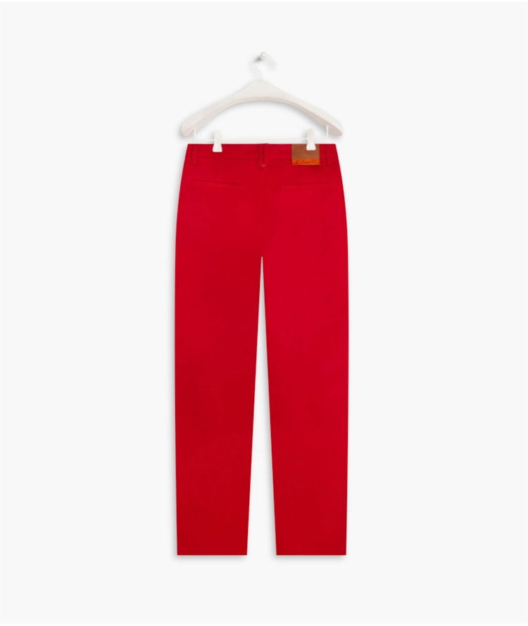 Calça Color Twill Power Reta Piece Dye Vermelho