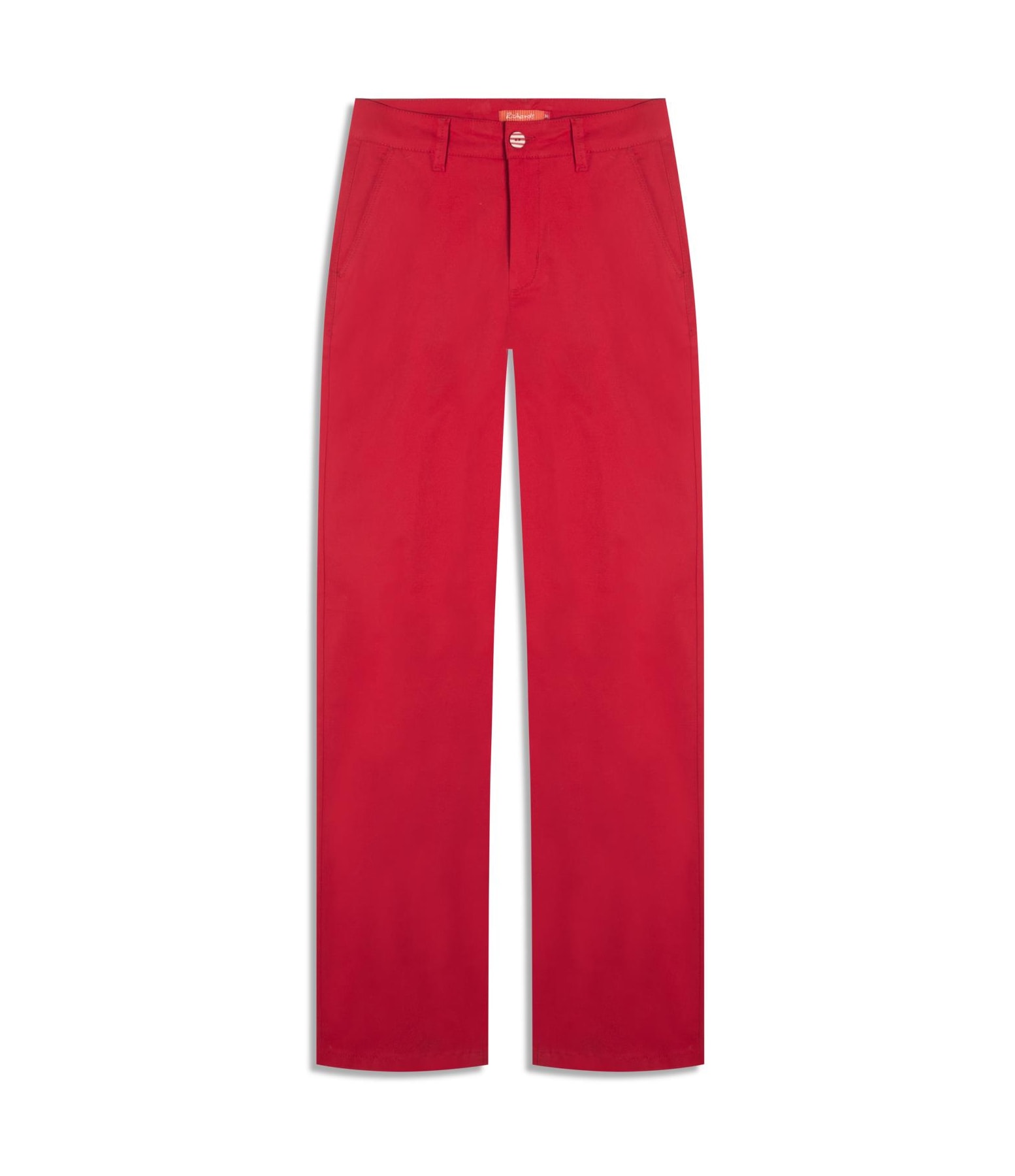 Calça Color Twill Power Reta Piece Dye Vermelho