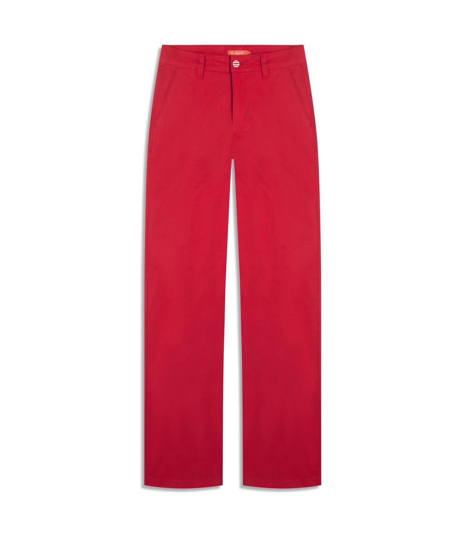 Calça Color Twill Power Reta Piece Dye Vermelho