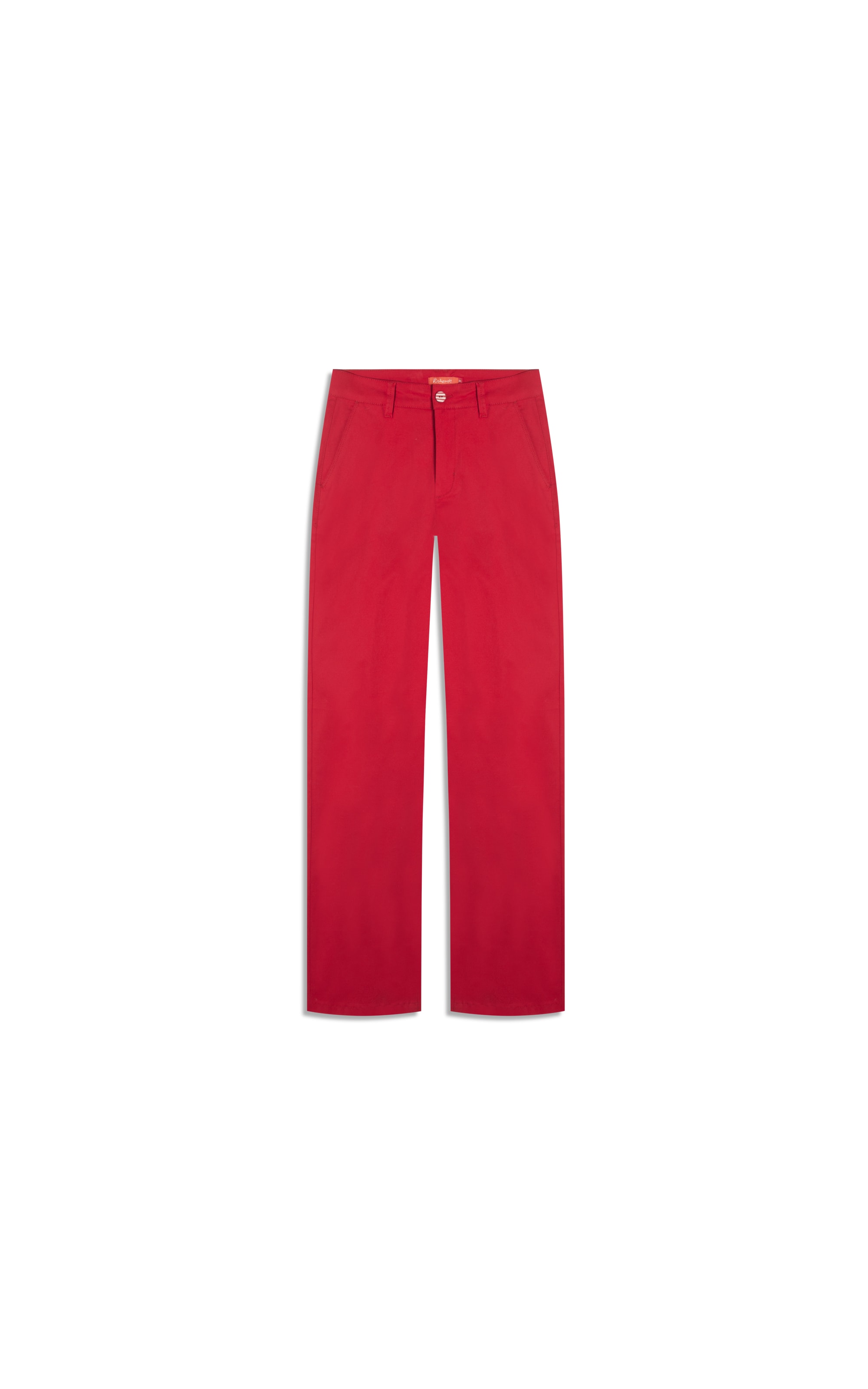 Calça Color Twill Power Reta Piece Dye Vermelho