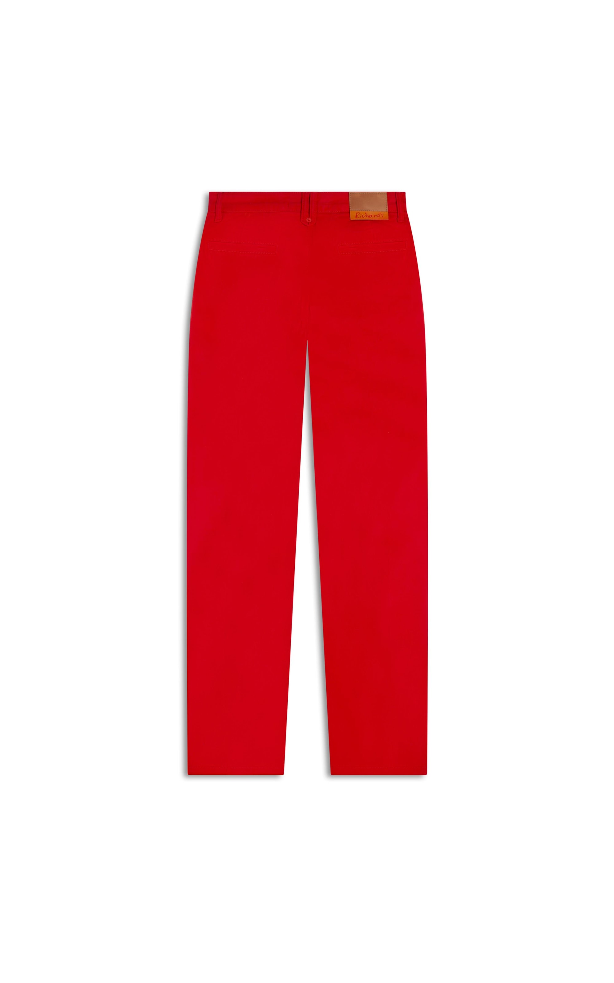 Calça Color Twill Power Reta Piece Dye Vermelho Mescla