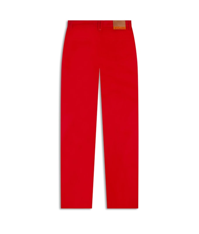Calça Color Twill Power Reta Piece Dye Vermelho Mescla