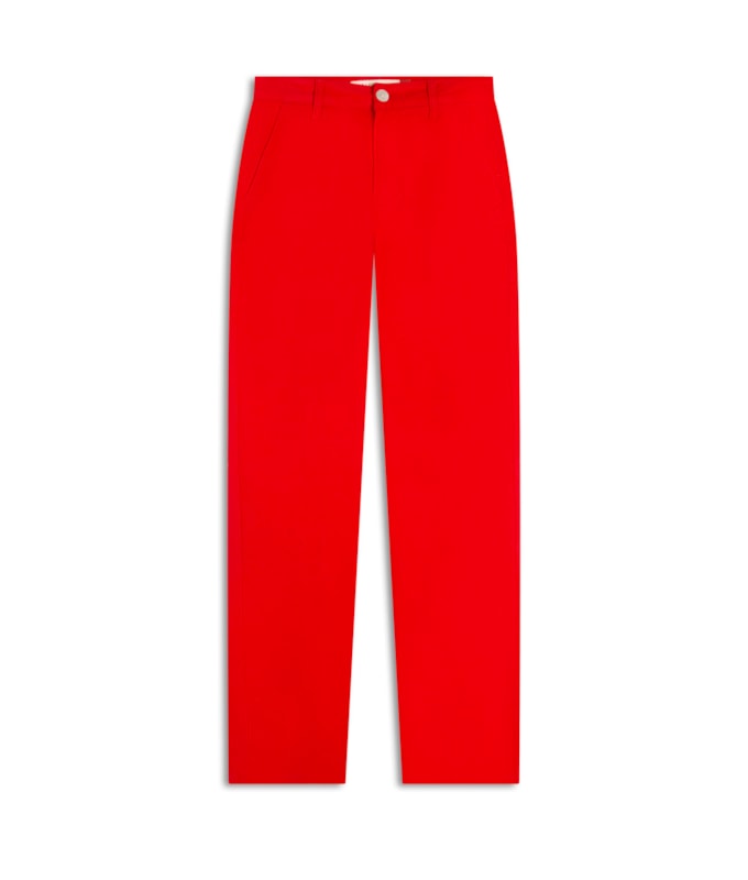 Calça Color Twill Power Reta Piece Dye Vermelho Mescla