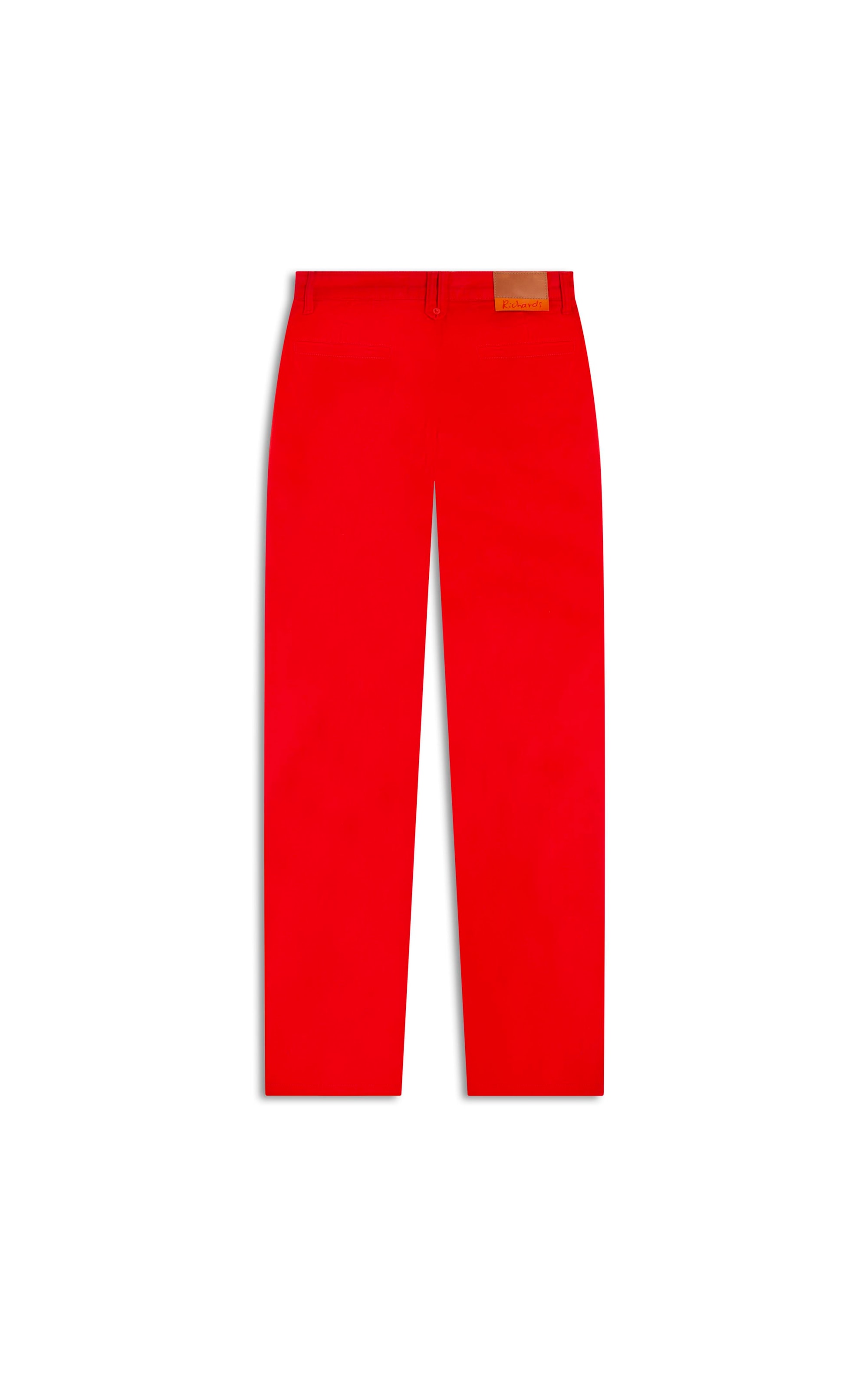 Calça Color Twill Power Reta Piece Dye Vermelho Mescla