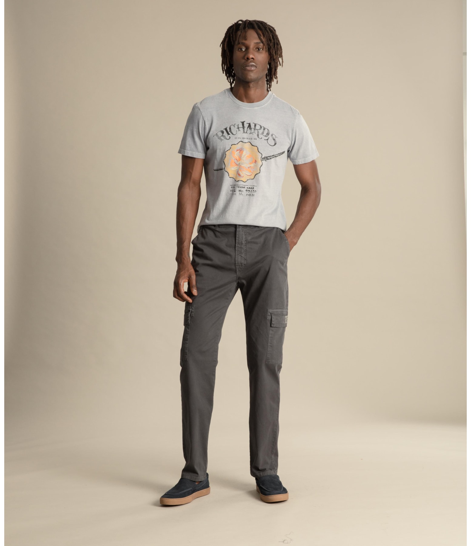 Calça Color Twill Tradicional Tokyo Grafite