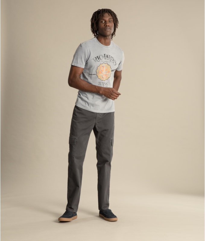 Calça Color Twill Tradicional Tokyo Grafite