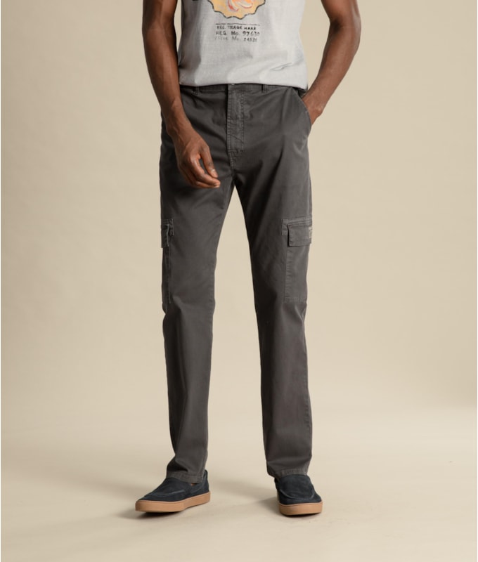 Calça Color Twill Tradicional Tokyo Grafite