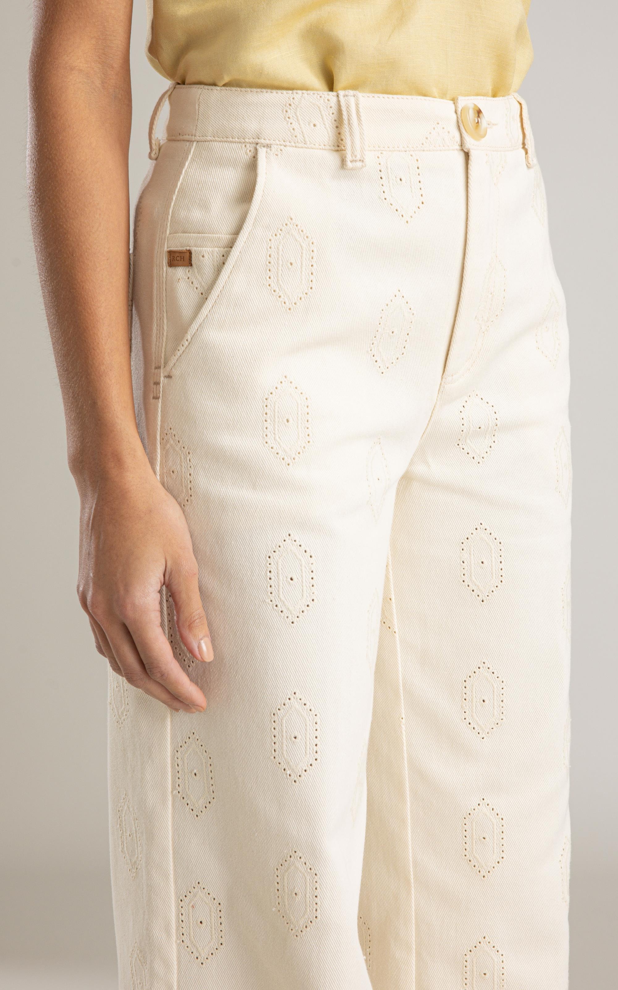 Calça Copan Cotton Bordado Natural