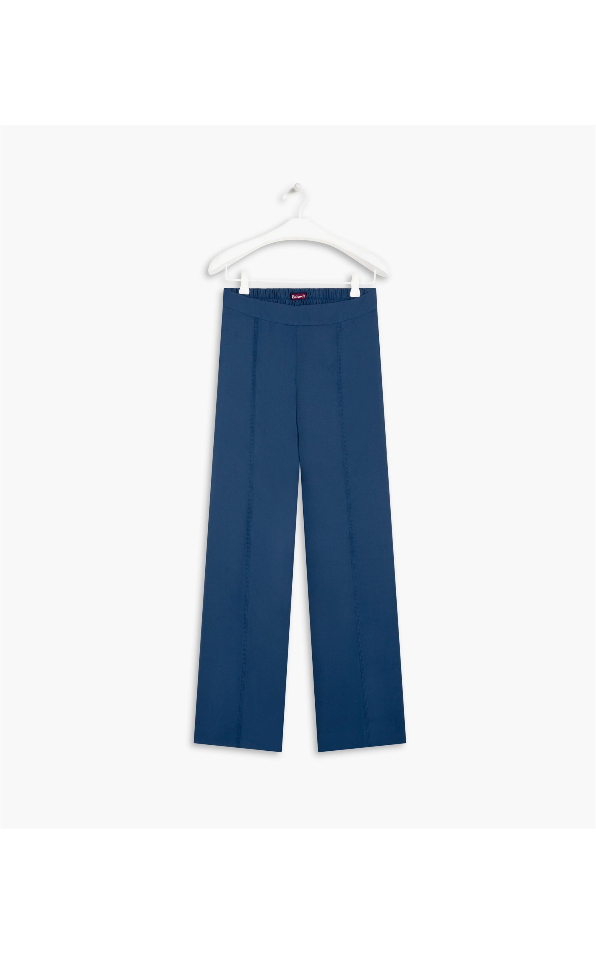 Calça Creta Lisa Azul Seco