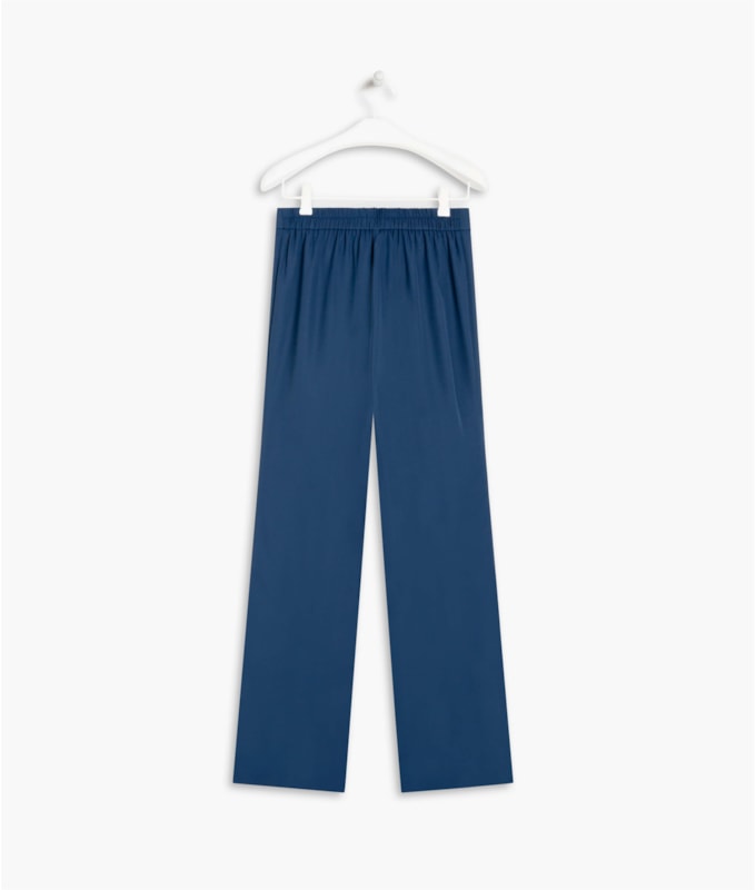 Calça Creta Lisa Azul Seco