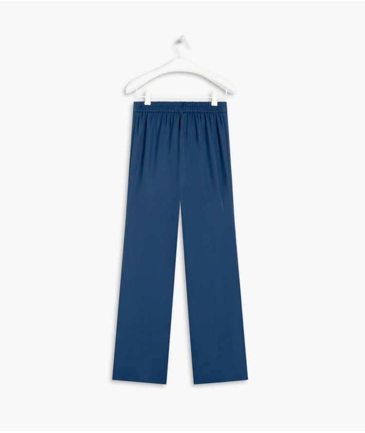 Calça Creta Lisa Azul Seco