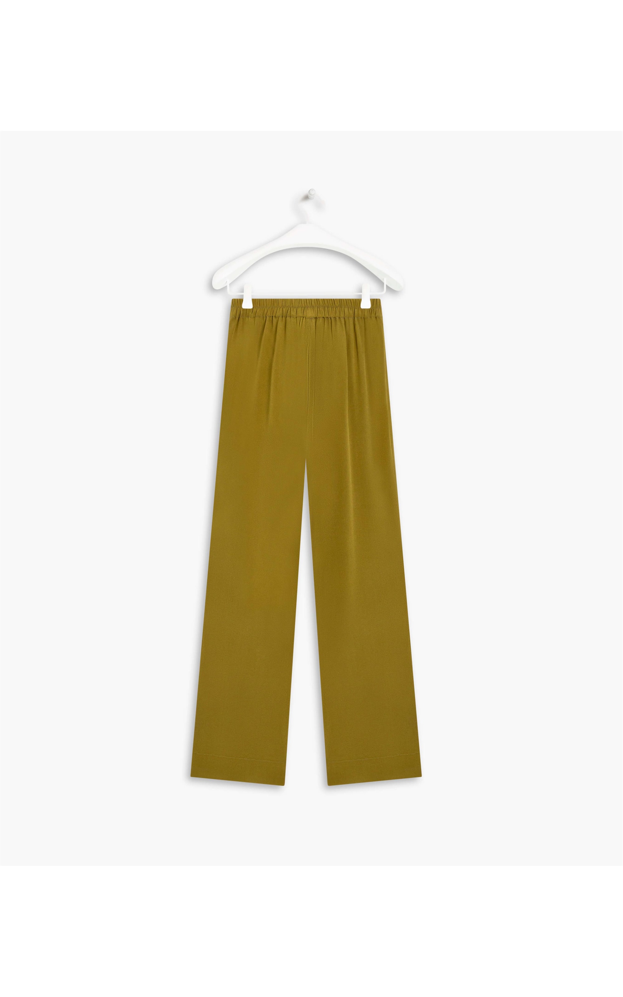  Calça Creta Seda Lisa Gd Musgo