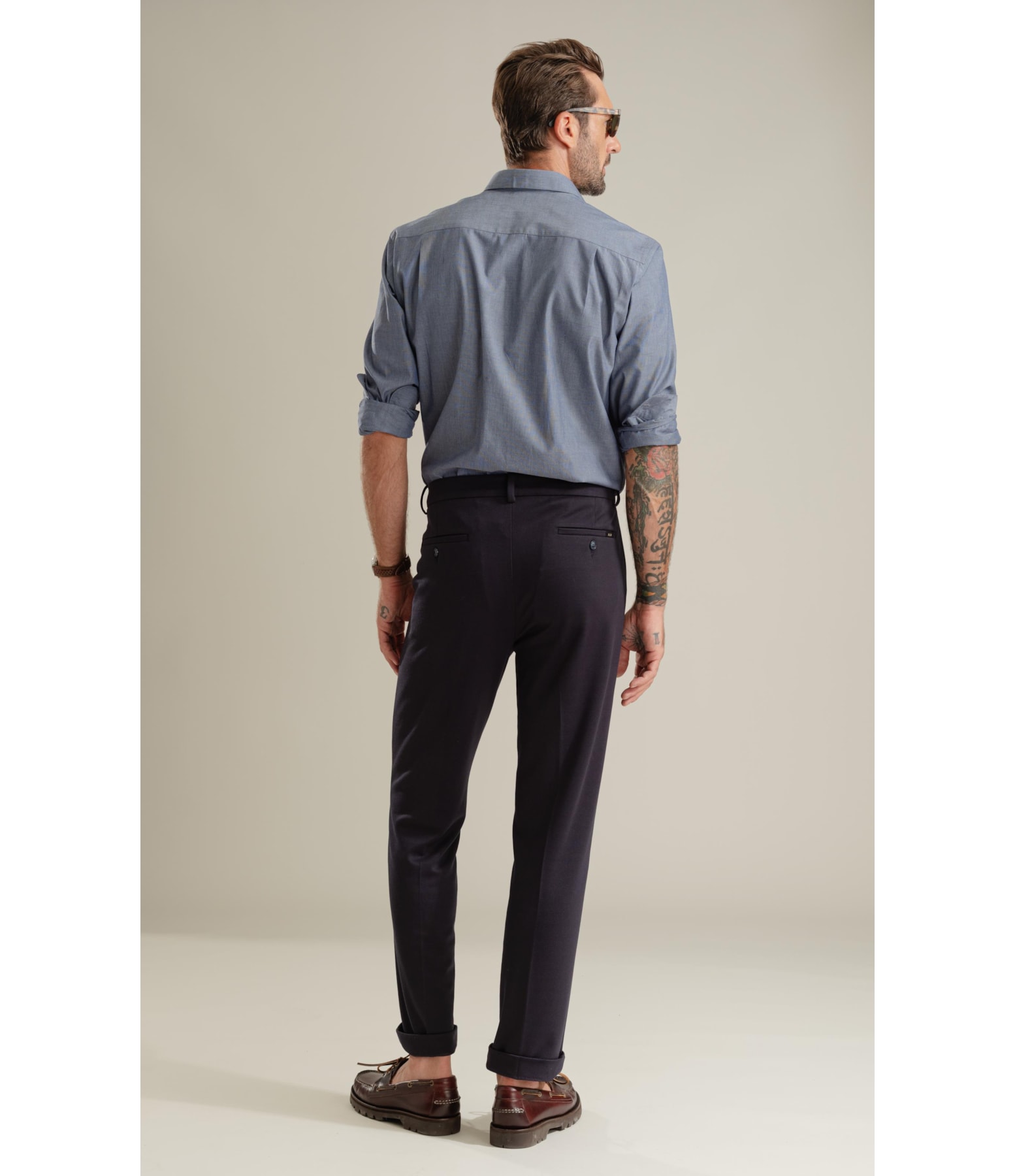 Calça Custom Fit Ponto Roma Dark Navy