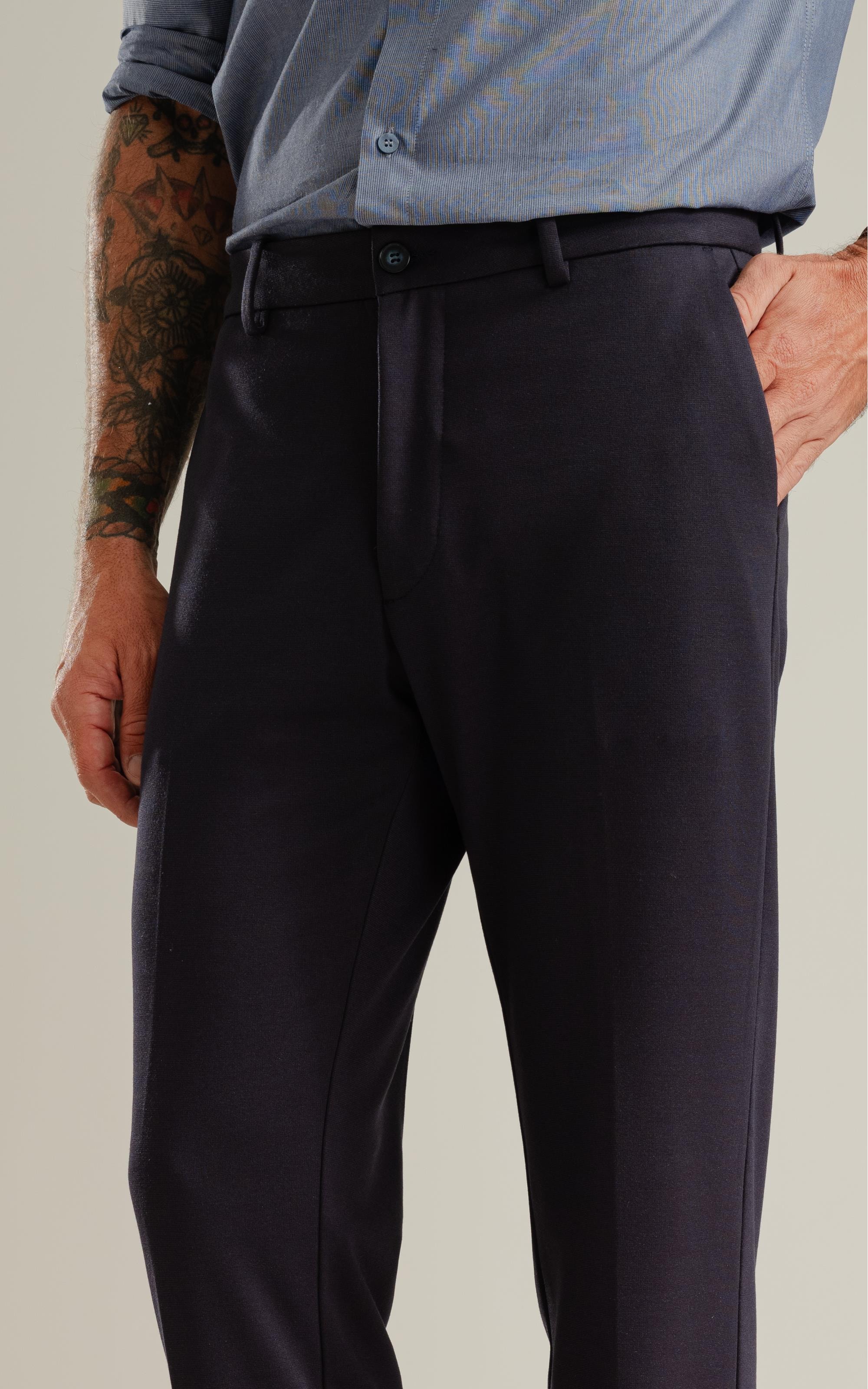Calça Custom Fit Ponto Roma Dark Navy