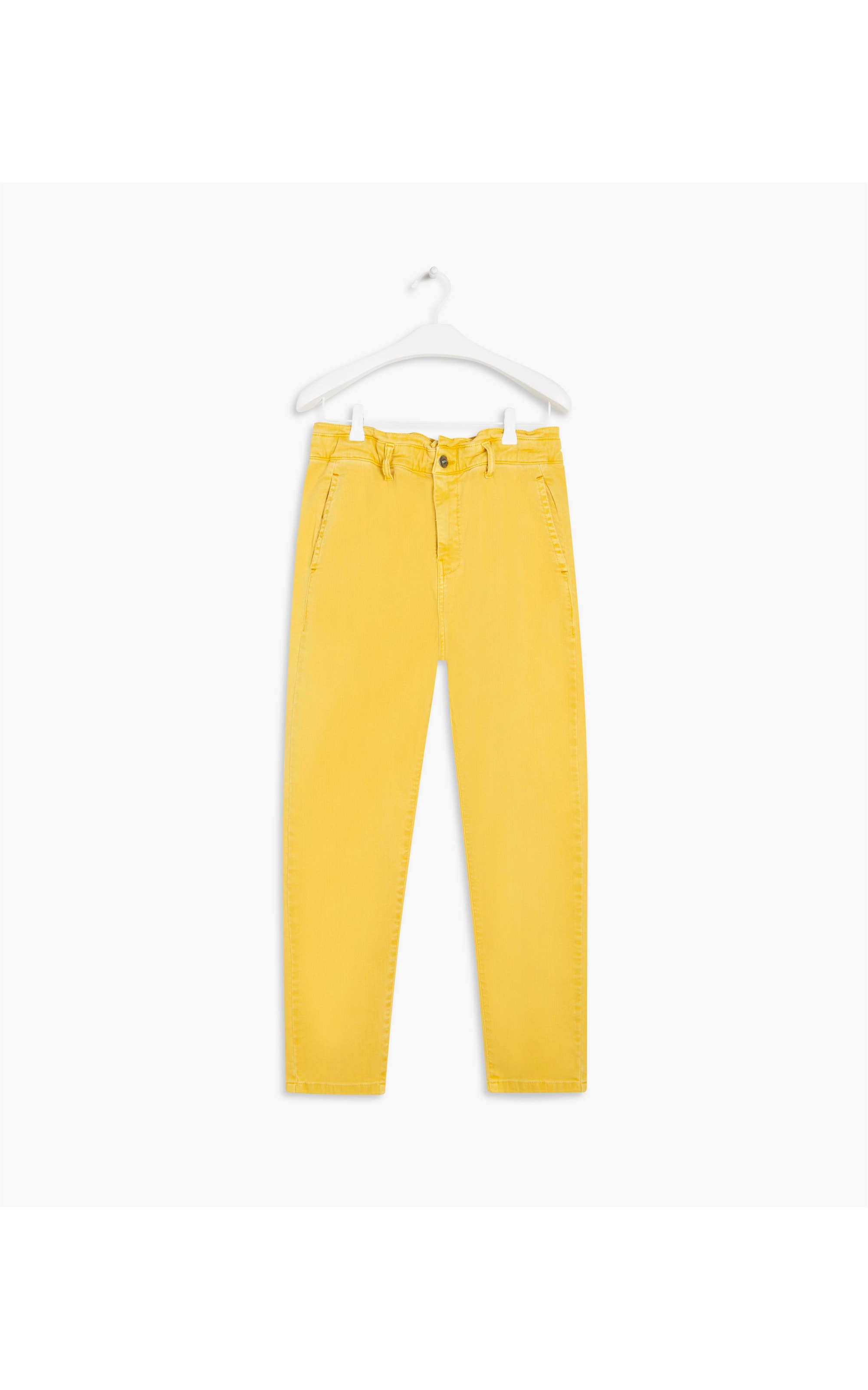 Calça Daisy Denim Color Stretch Baggy Mostarda