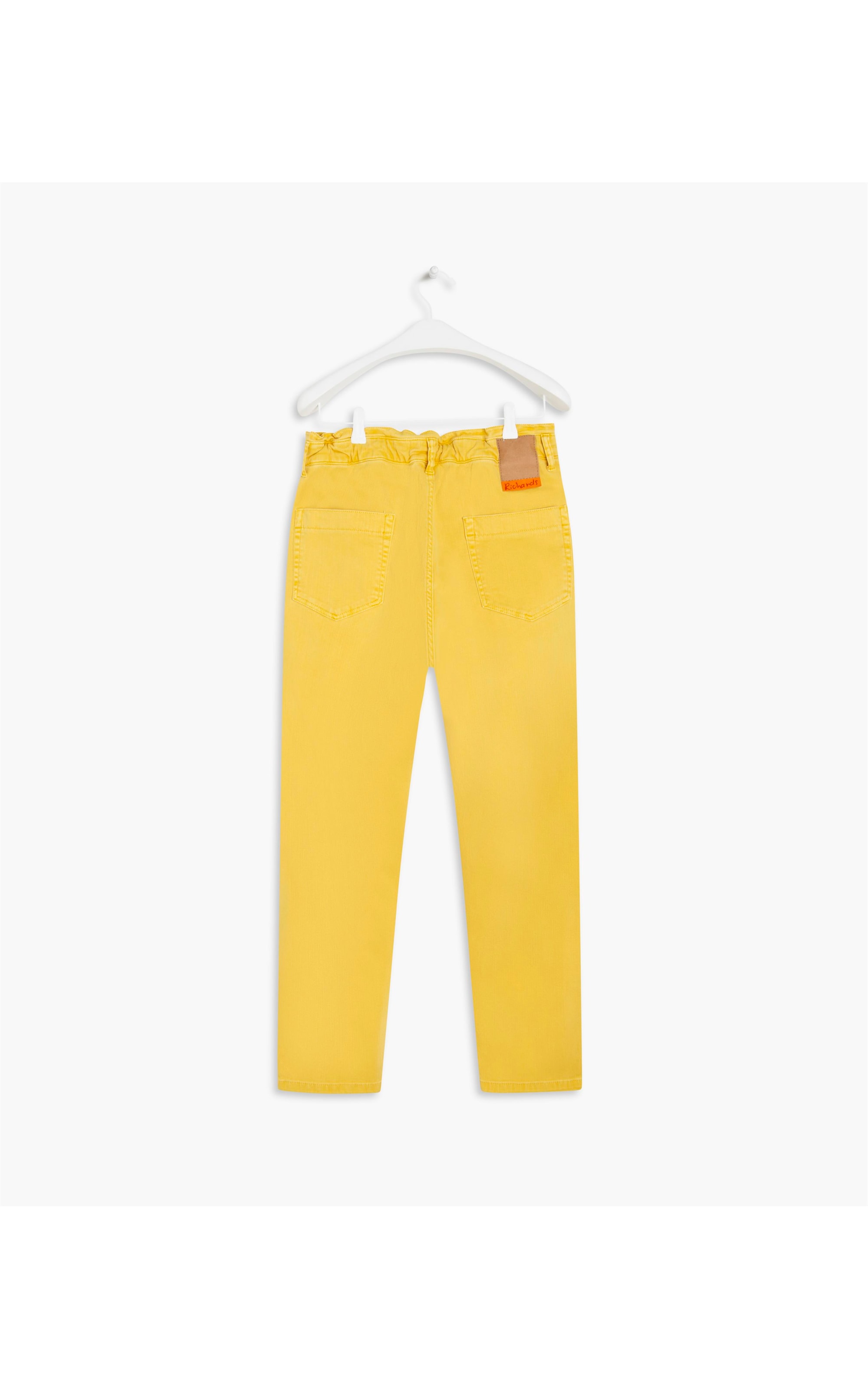Calça Daisy Denim Color Stretch Baggy Mostarda
