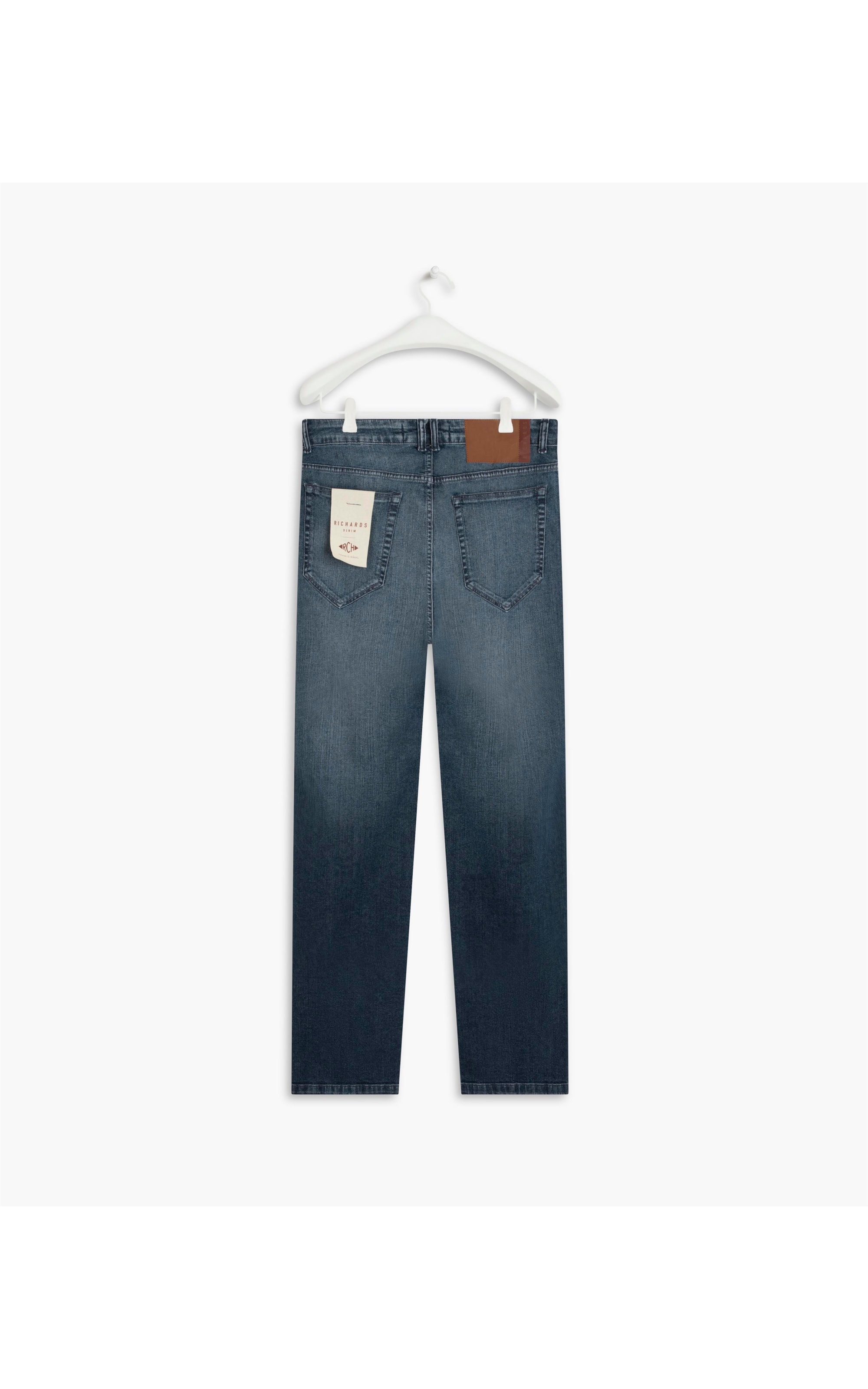 Calça Dark Indigo Elastic Tradicional 5p Rchl233-Lav.Medio