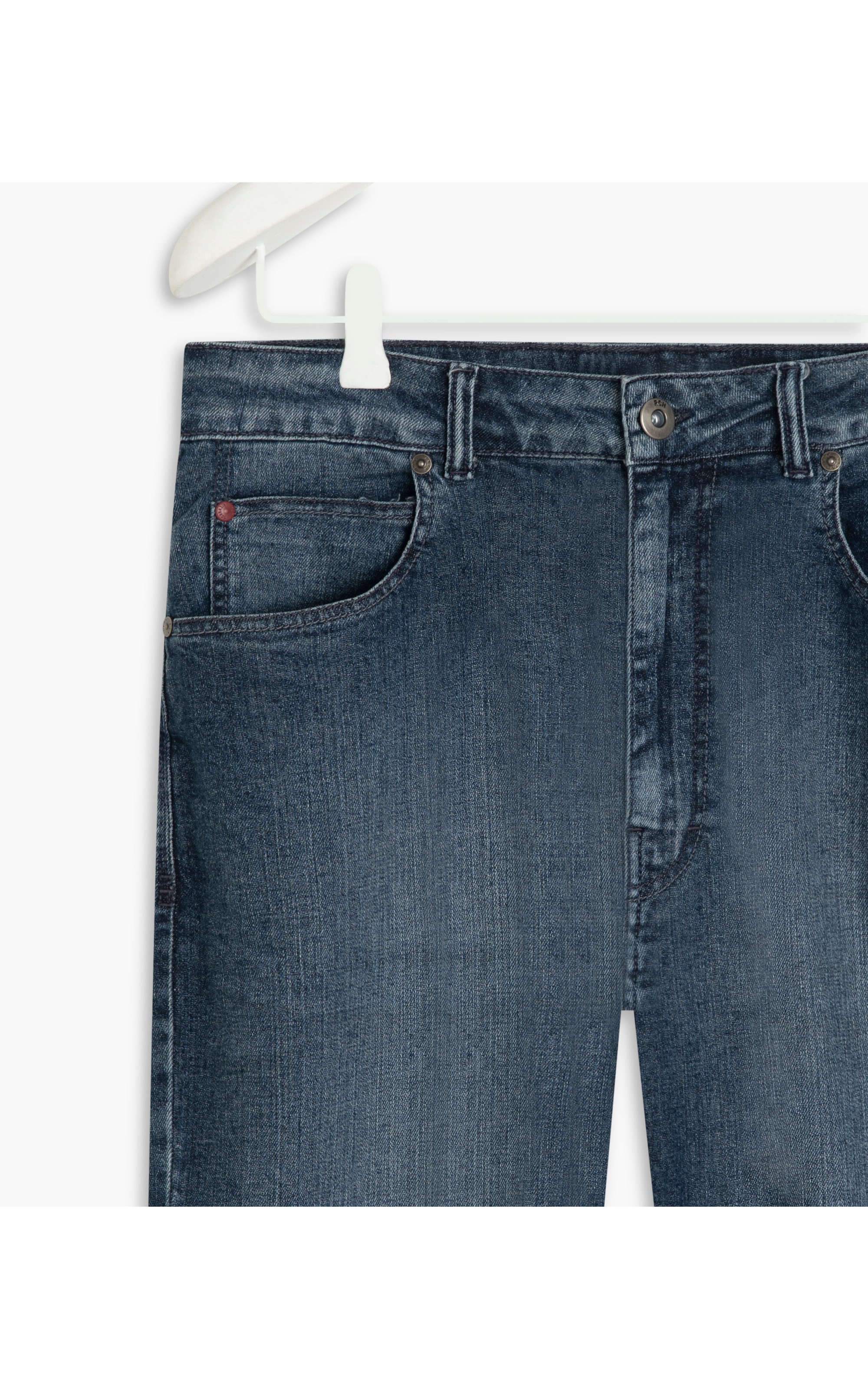 Calça Dark Indigo Elastic Tradicional 5p Rchl233-Lav.Medio