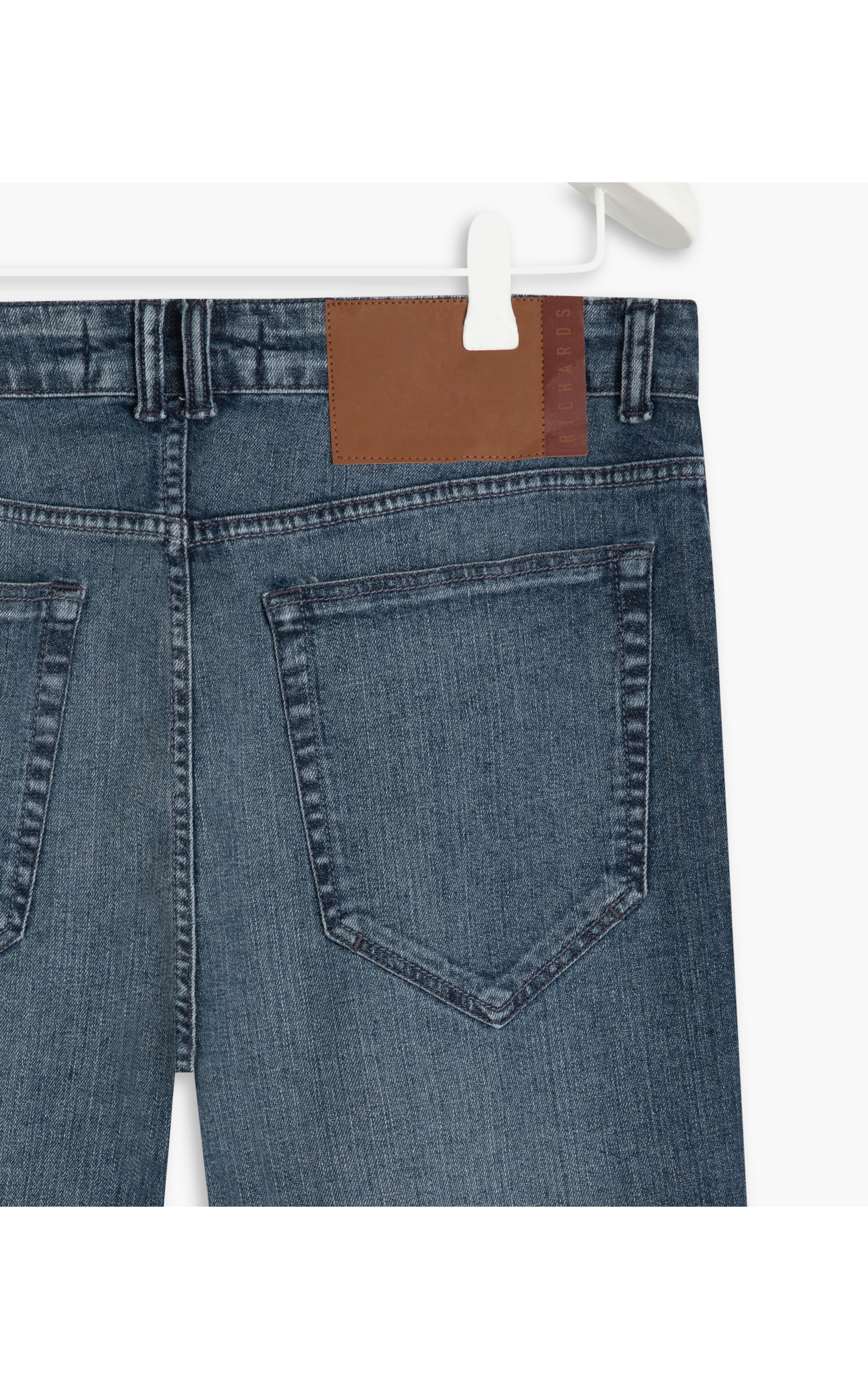 Calça Dark Indigo Elastic Tradicional 5p Rchl233-Lav.Medio