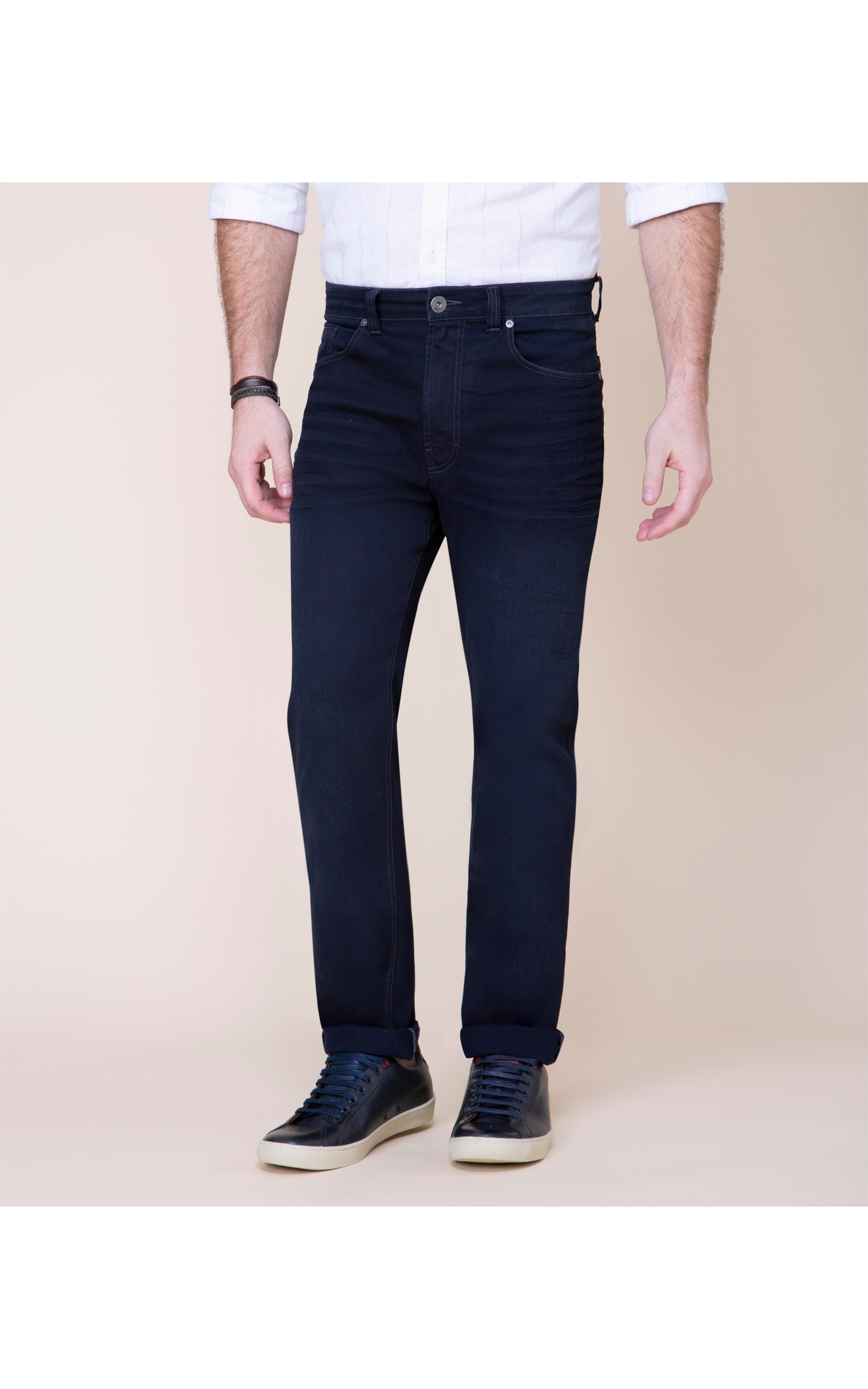Calça Deep Sea Basic Bruno Lav.Super Stone+lixado+used Frente..