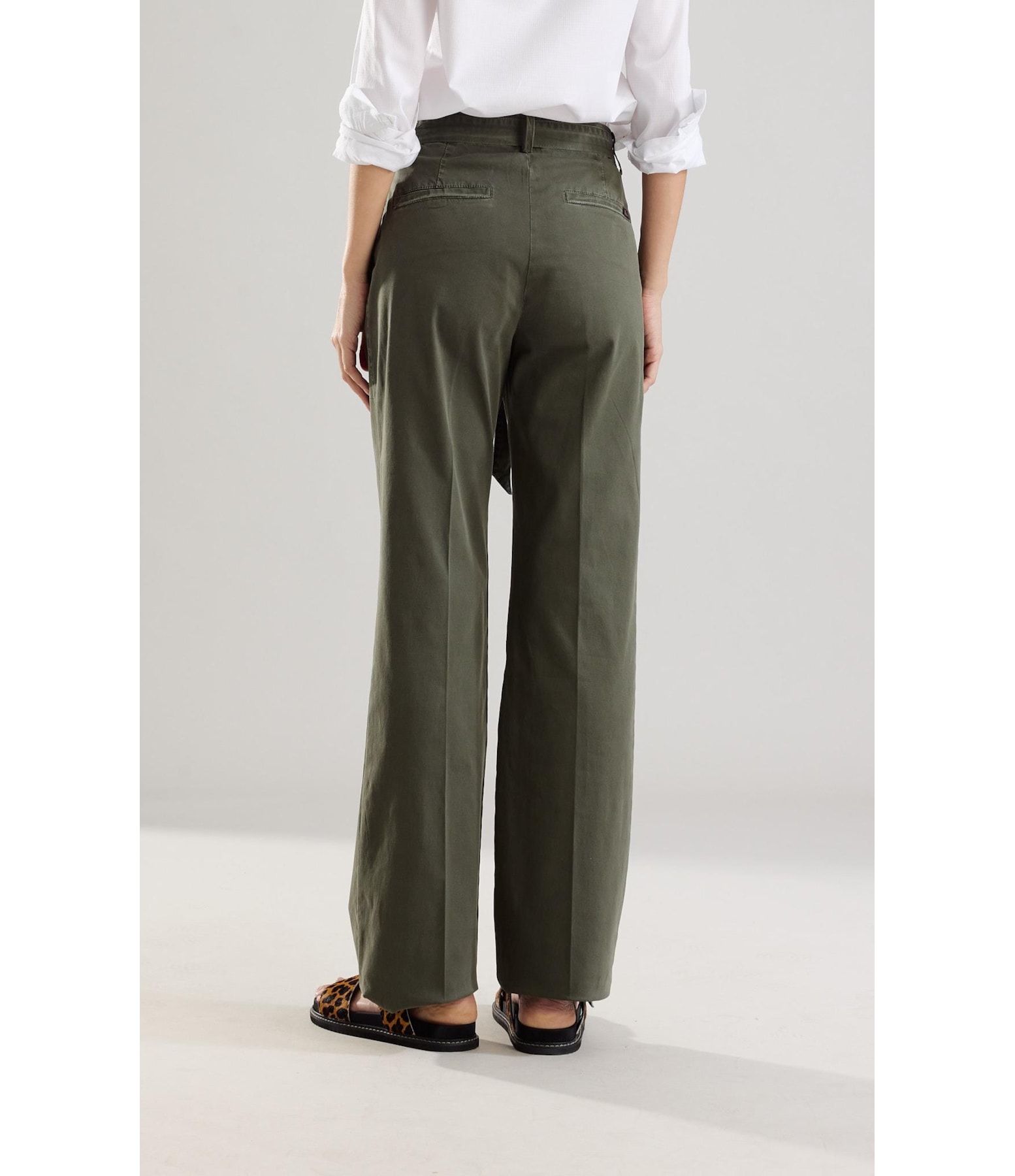 Calça Faixa Canvas Luna Verde Escuro
