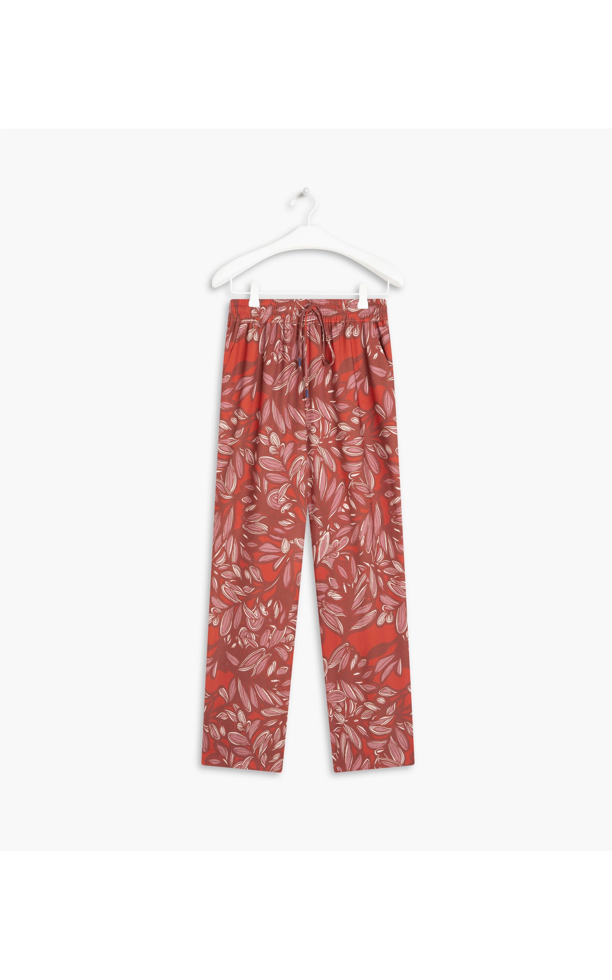 Calça Falesia Barrado Viscose Terra