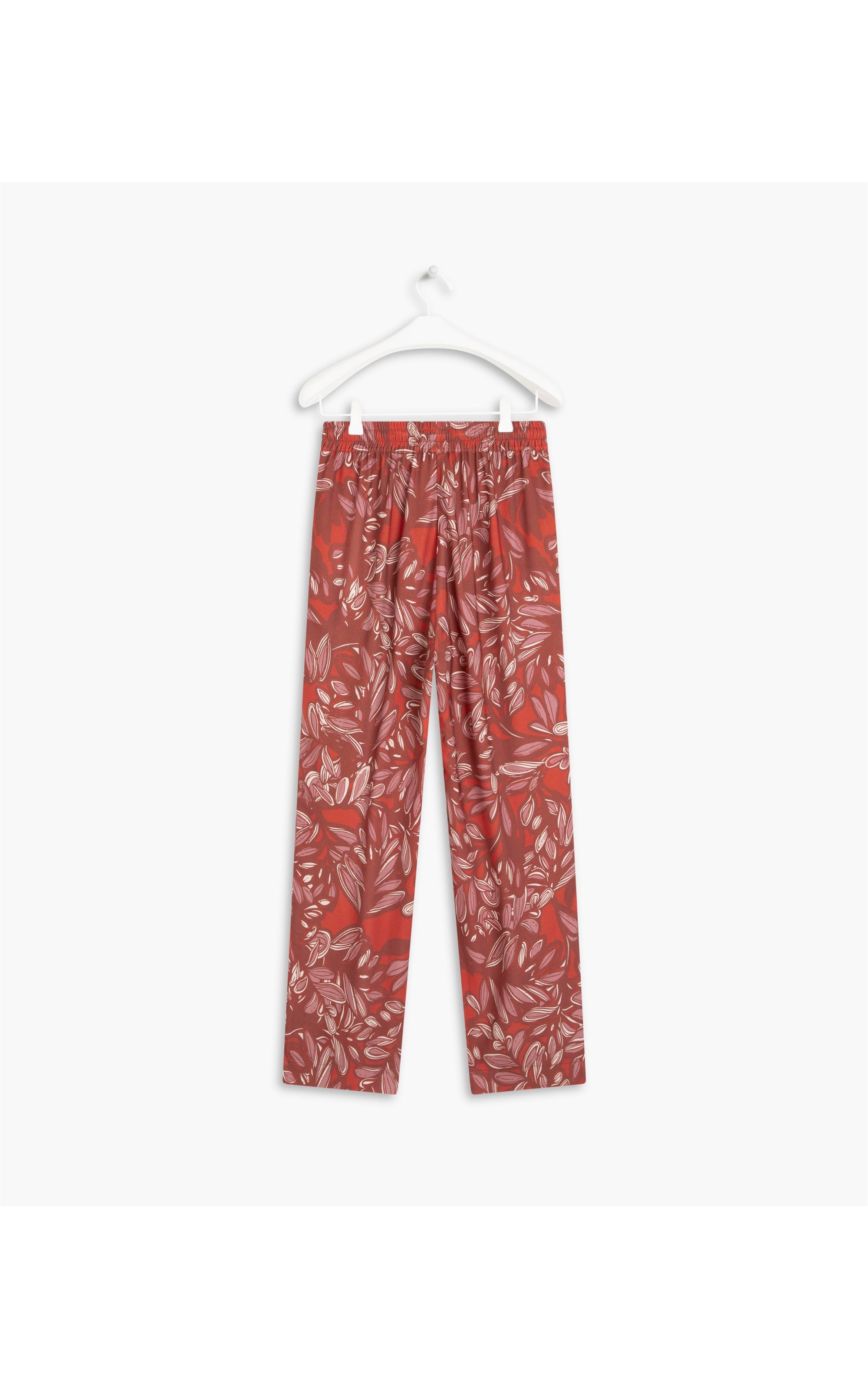 Calça Falesia Barrado Viscose Terra