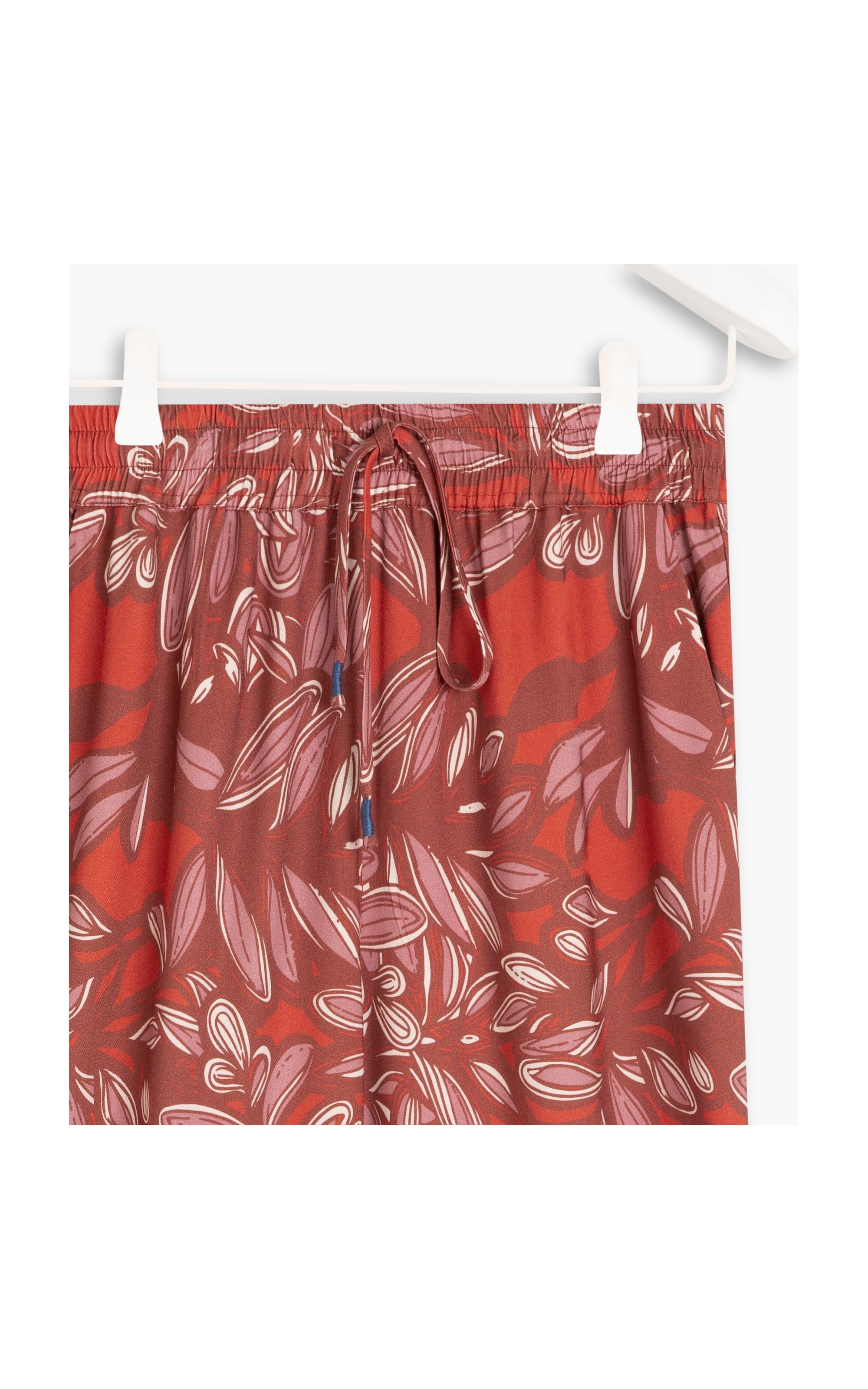 Calça Falesia Barrado Viscose Terra