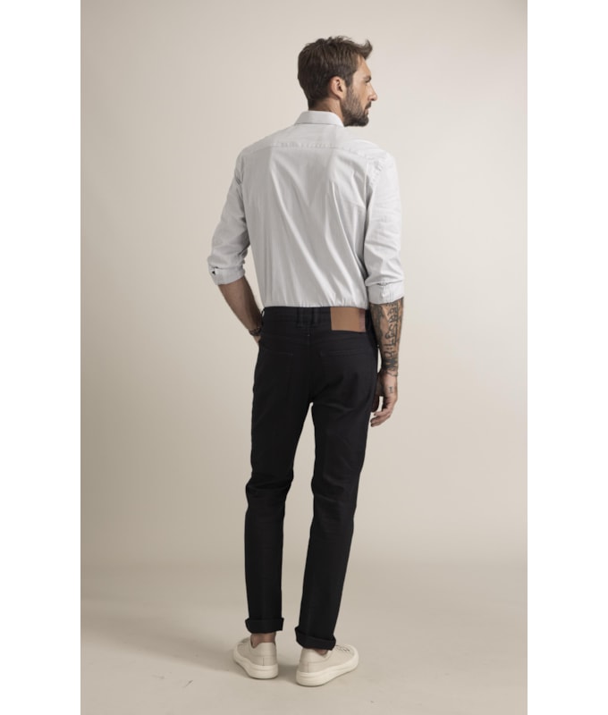 Calça First Black  35 Lav.Amaciado