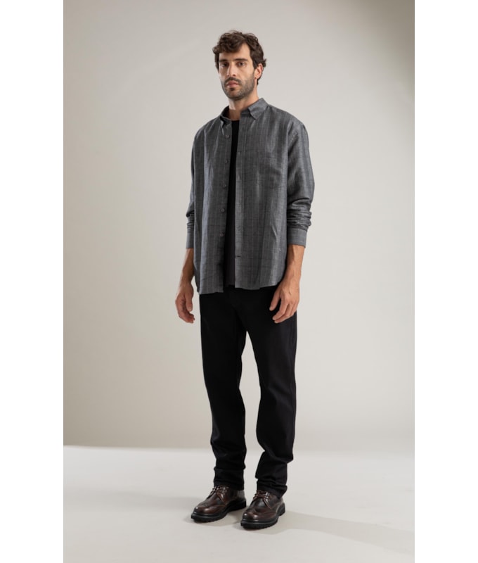 Calça First Black Custom Fit Five Pockets 2030-Lav.Black C/ Luva