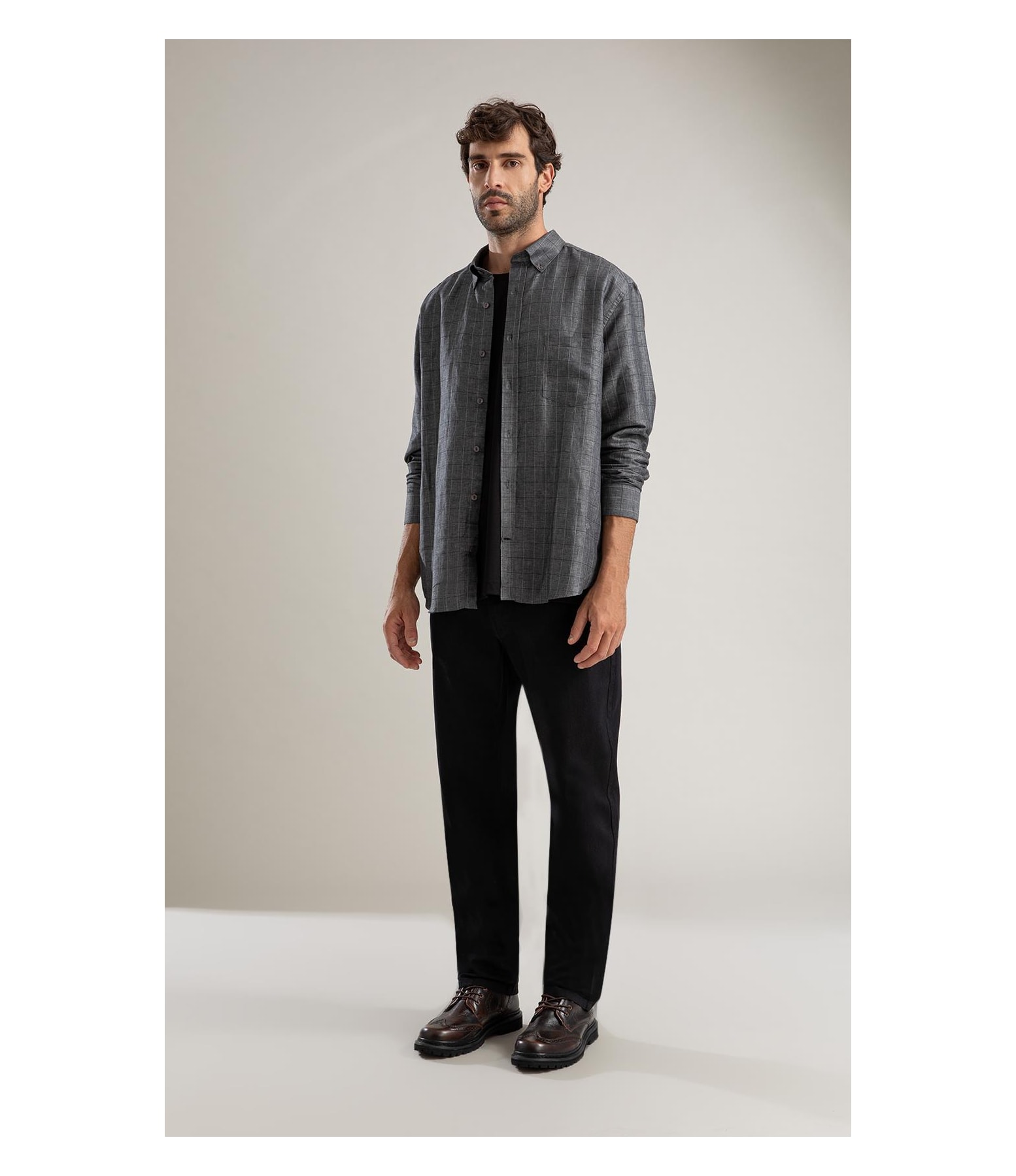 Calça First Black Custom Fit Five Pockets 2030-Lav.Black C/ Luva
