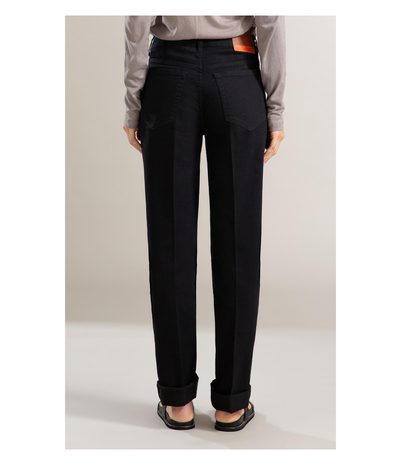 Calça First Black Reta Milena Lav. 35 Amaciado