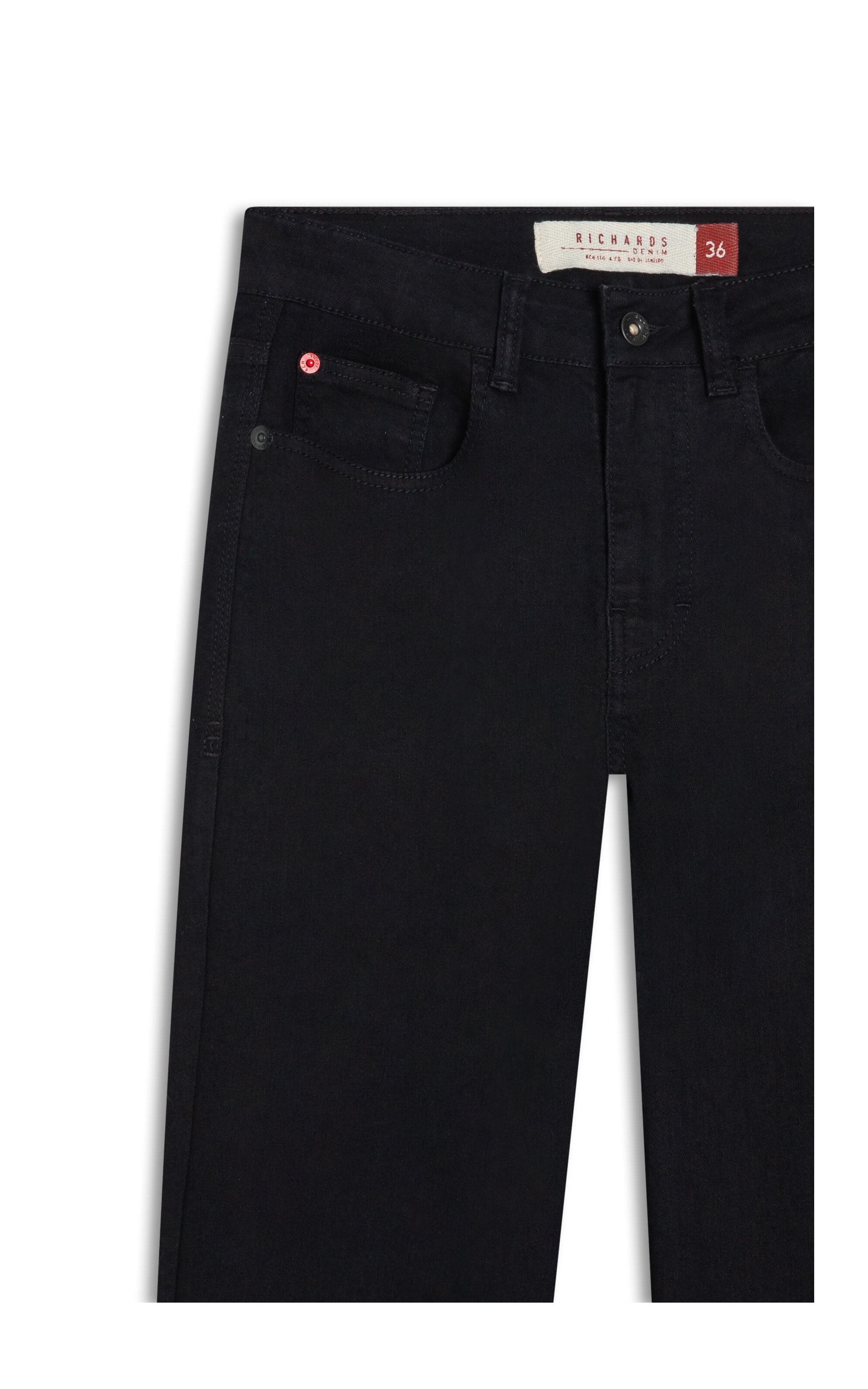 Calça First Black Reta Milena Lav. 35 Amaciado