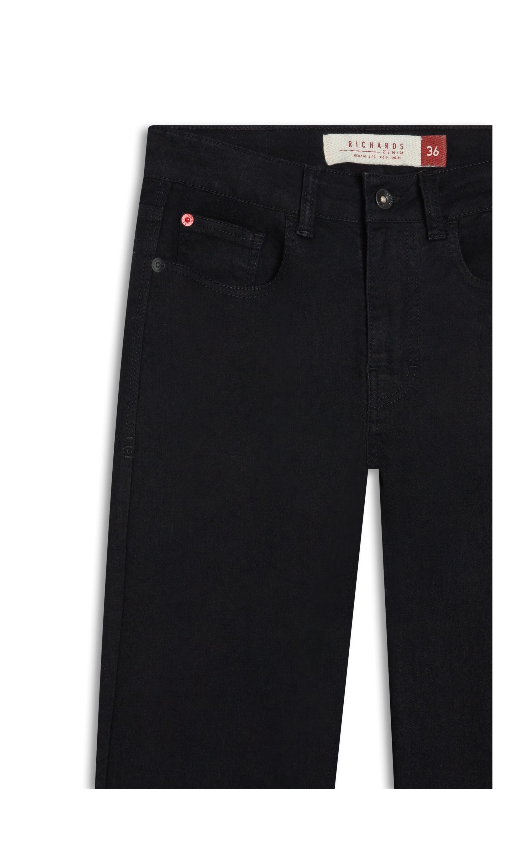 Calça First Black Reta Milena Lav. 35 Amaciado