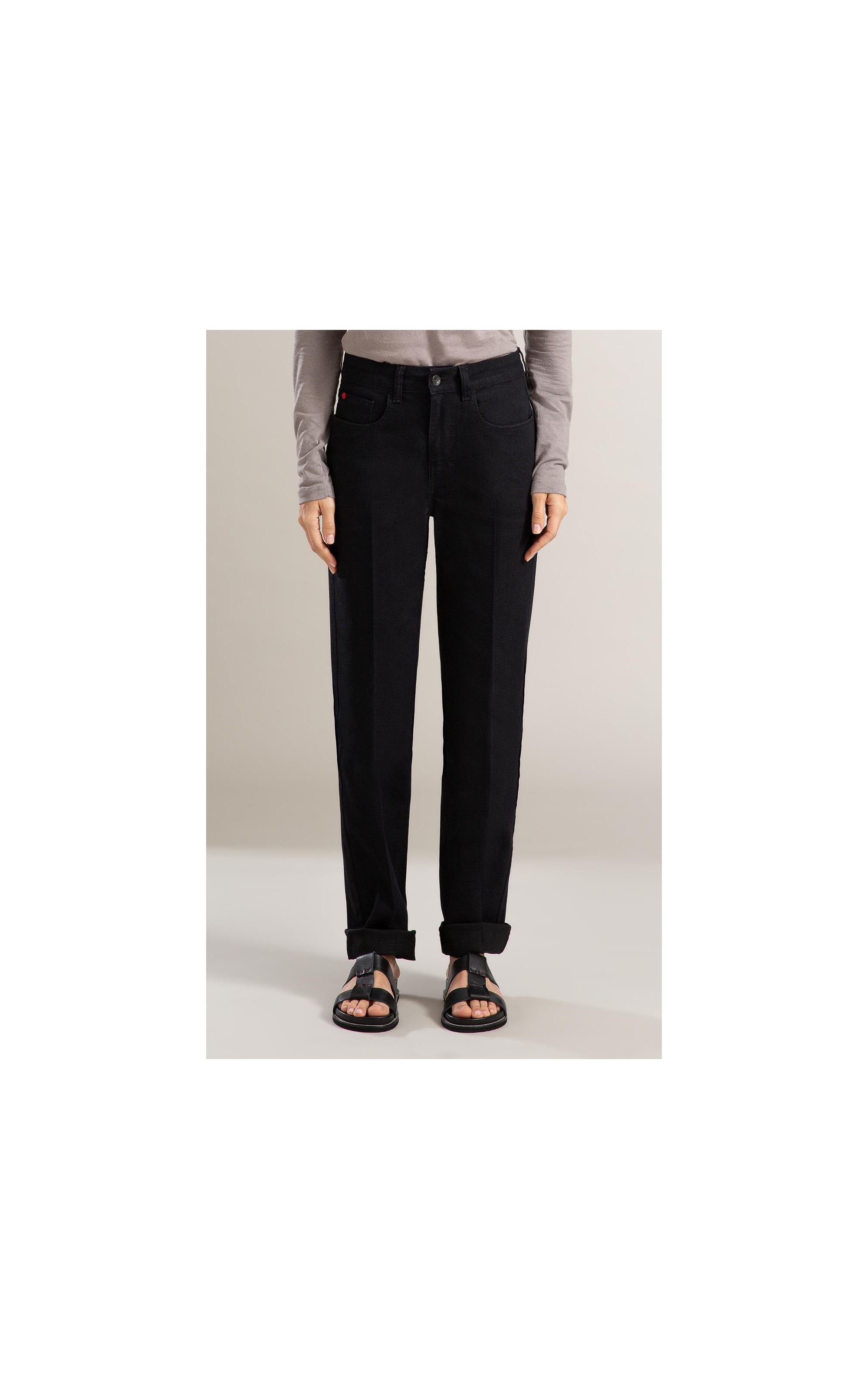 Calça First Black Reta Milena Lav. 35 Amaciado