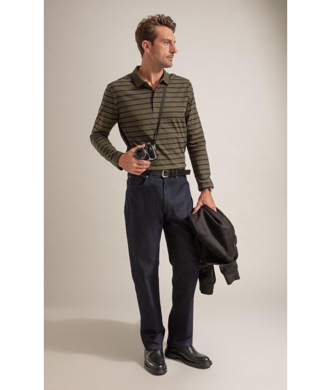 Calca First Blue Tradicional Ivan Lav. 35 Amaciado