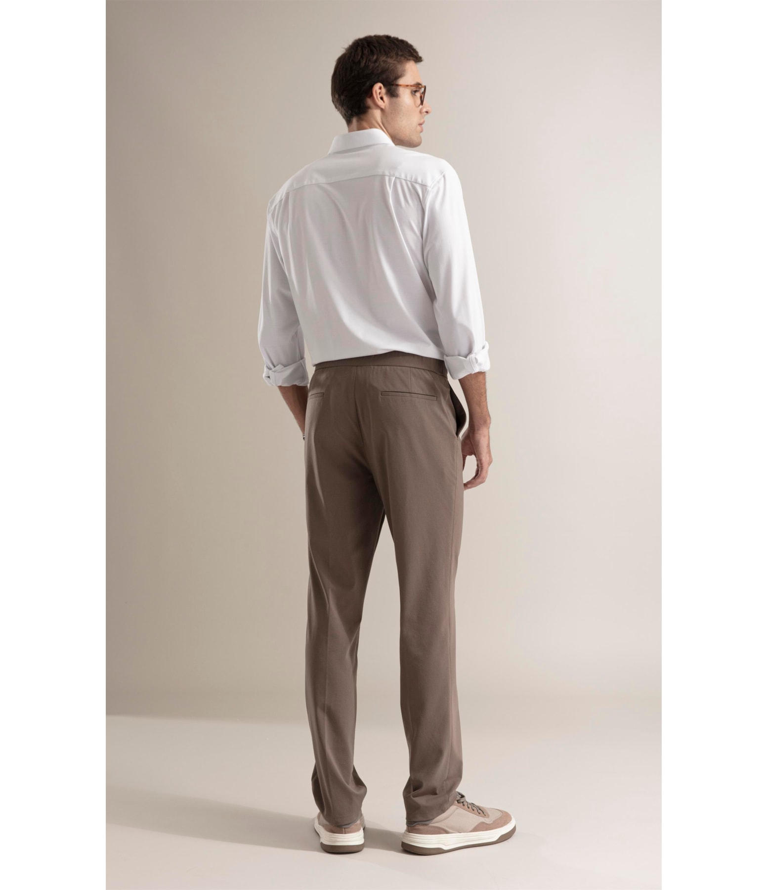Calça Five Casual Knit Tabaco