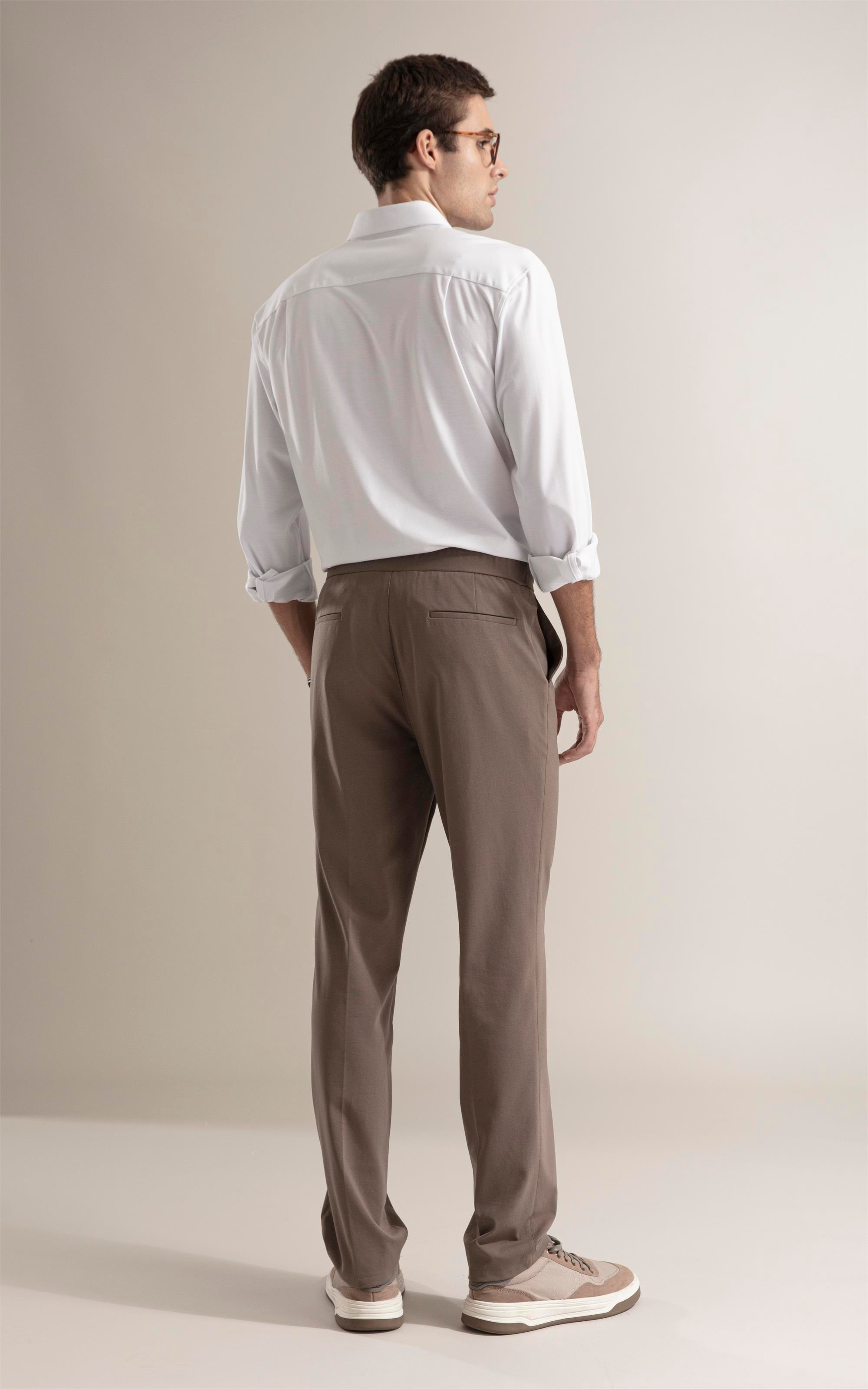 Calça Five Casual Knit Tabaco