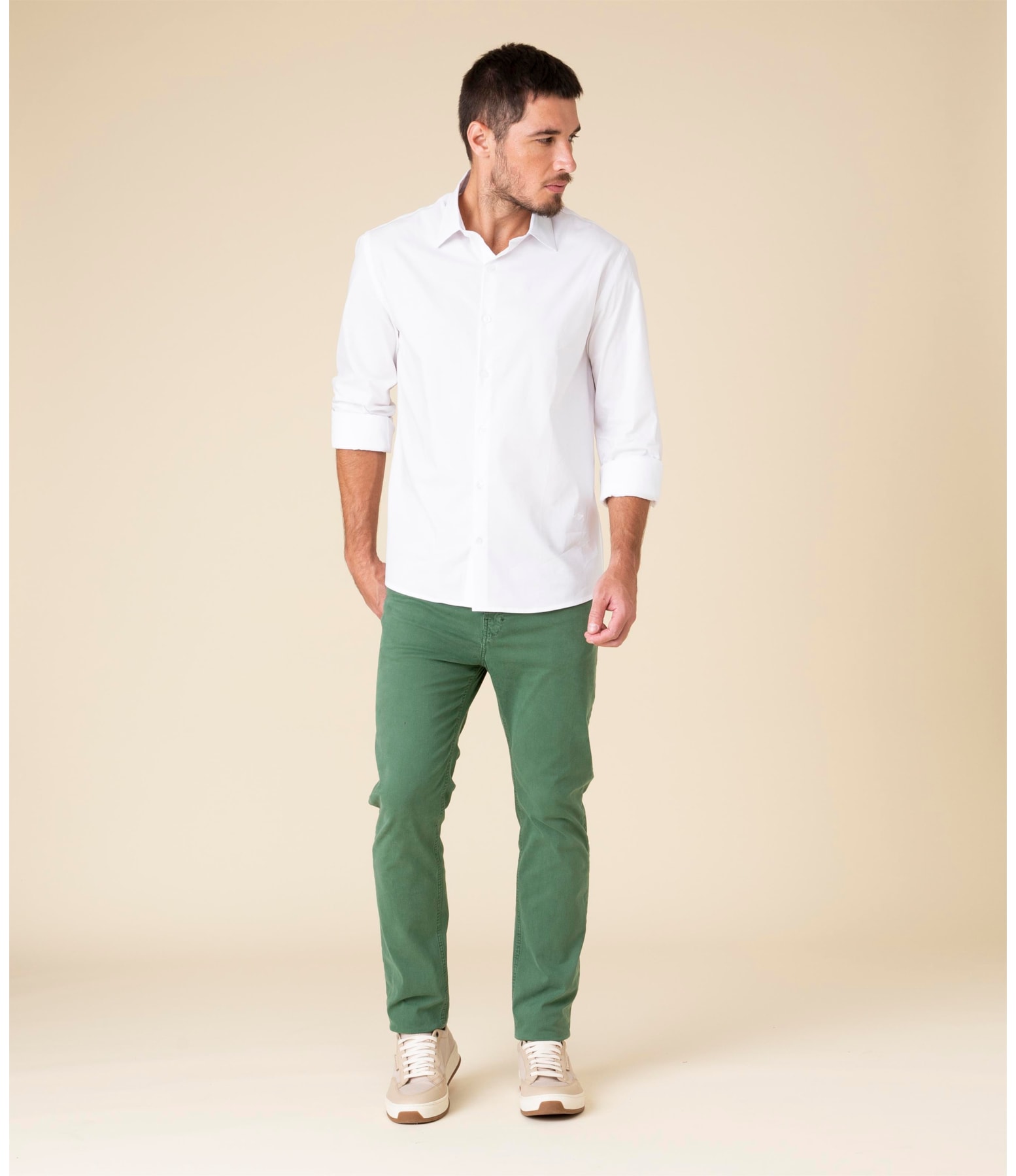 Calça Five Pockets Color Twill Bottle