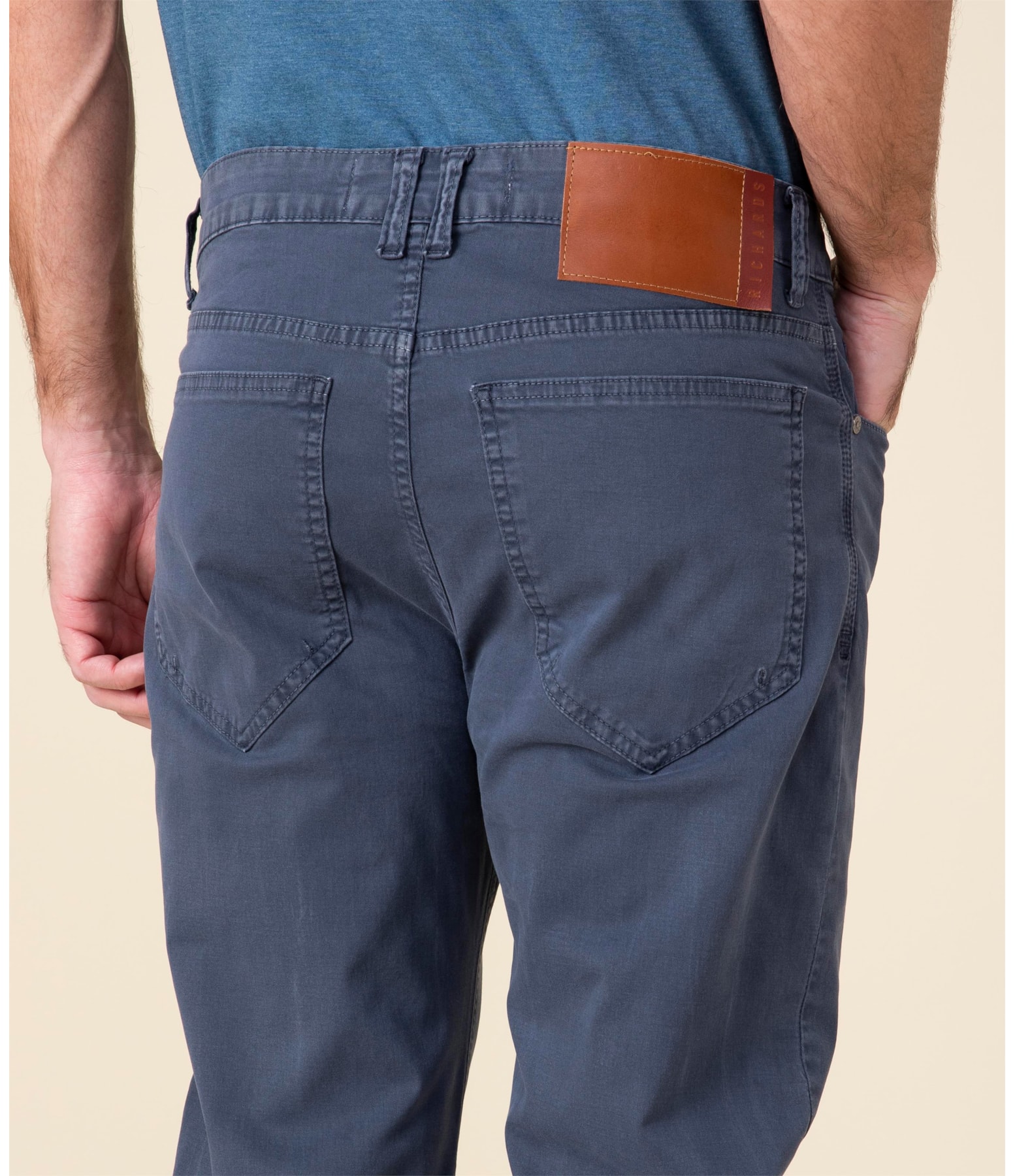 Calça Five Pockets Color Twill Marinho