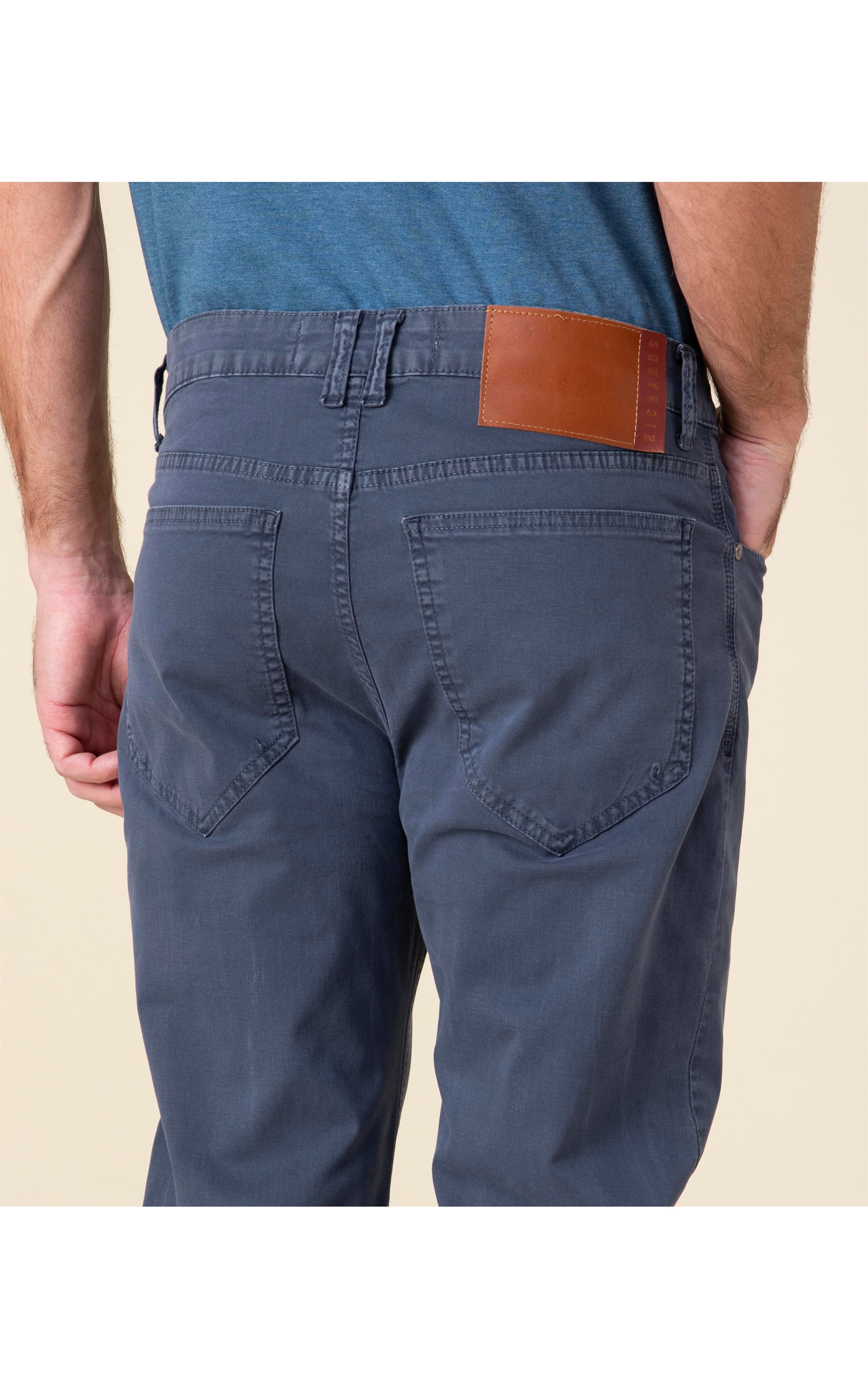 Calça Five Pockets Color Twill Marinho