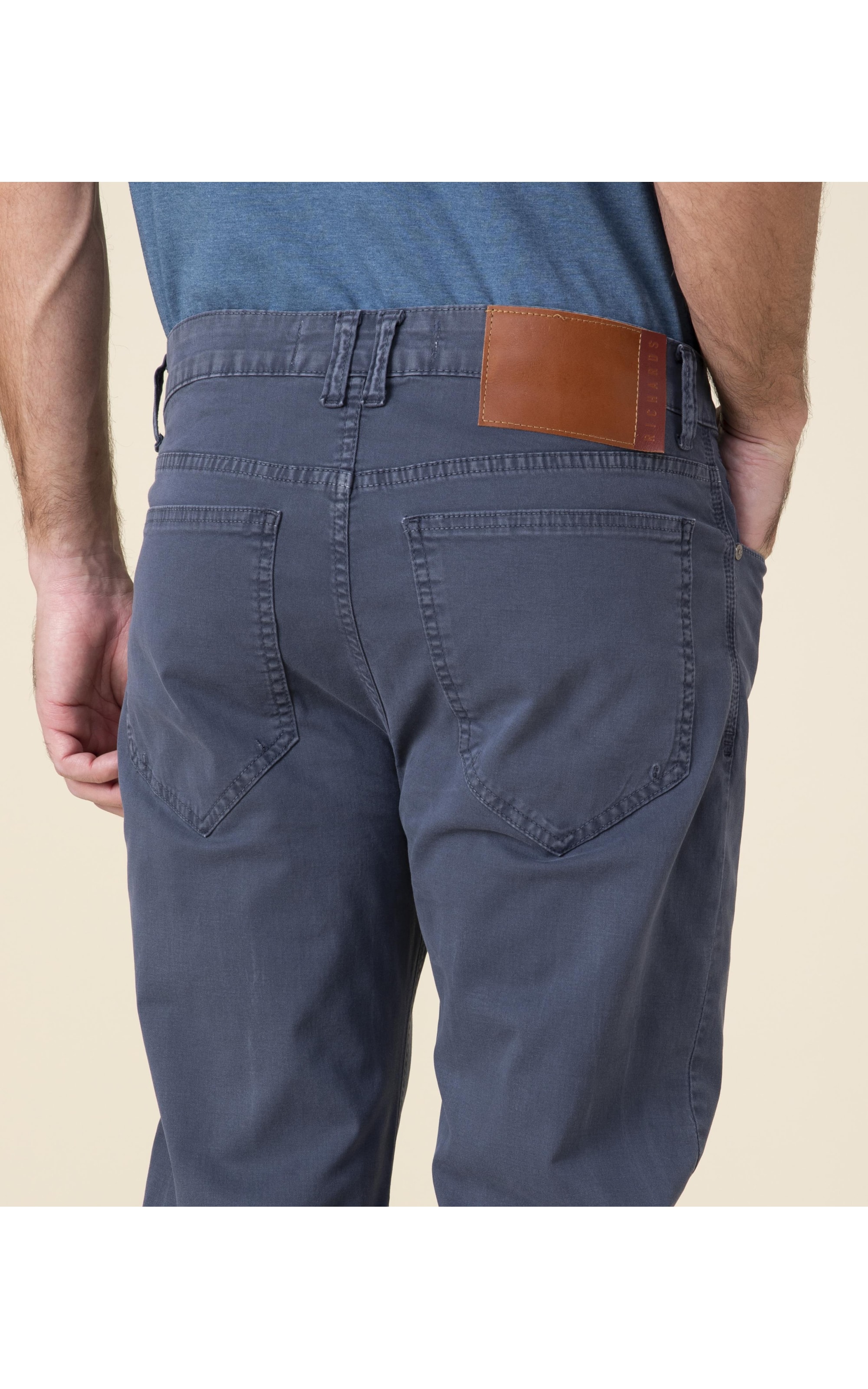 Calça Five Pockets Color Twill Marinho
