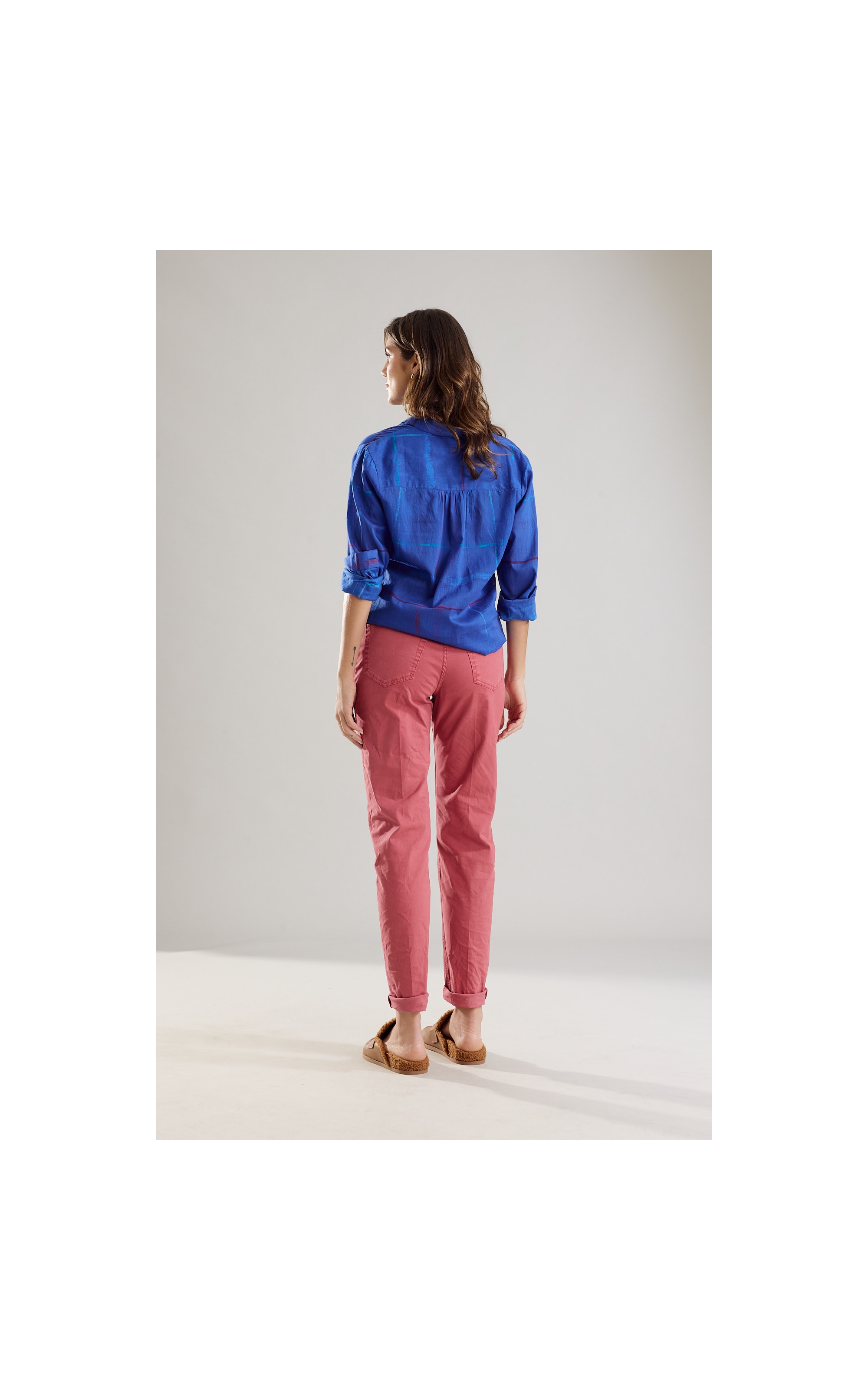 Calça Five Pockets Color Twill Power Mom Rosa Velho
