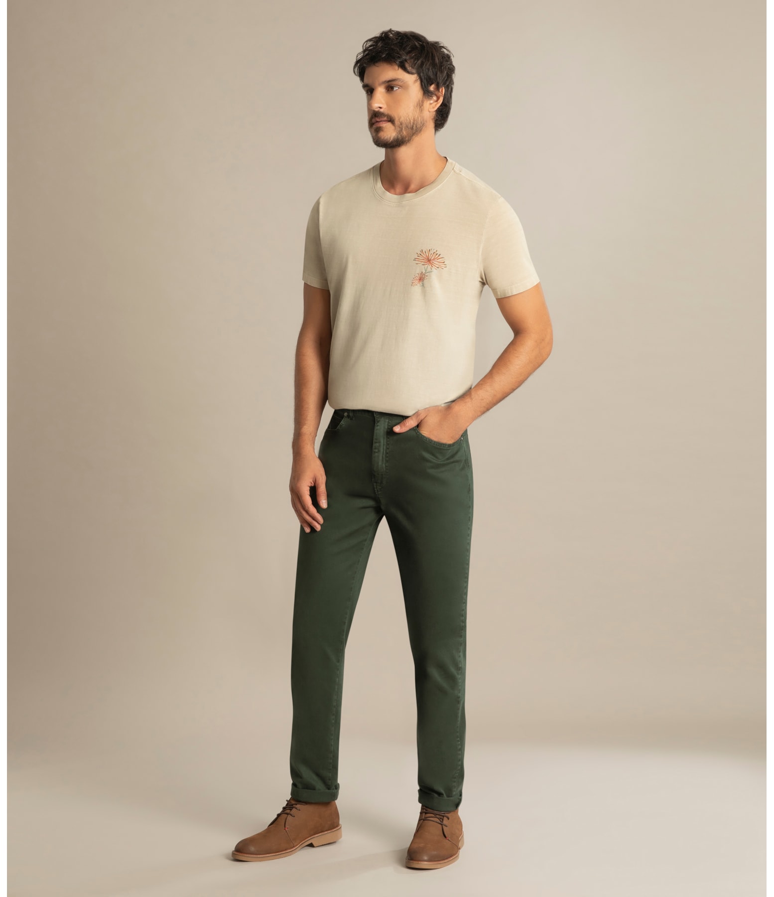 Calça Five Pockets Haia Floresta