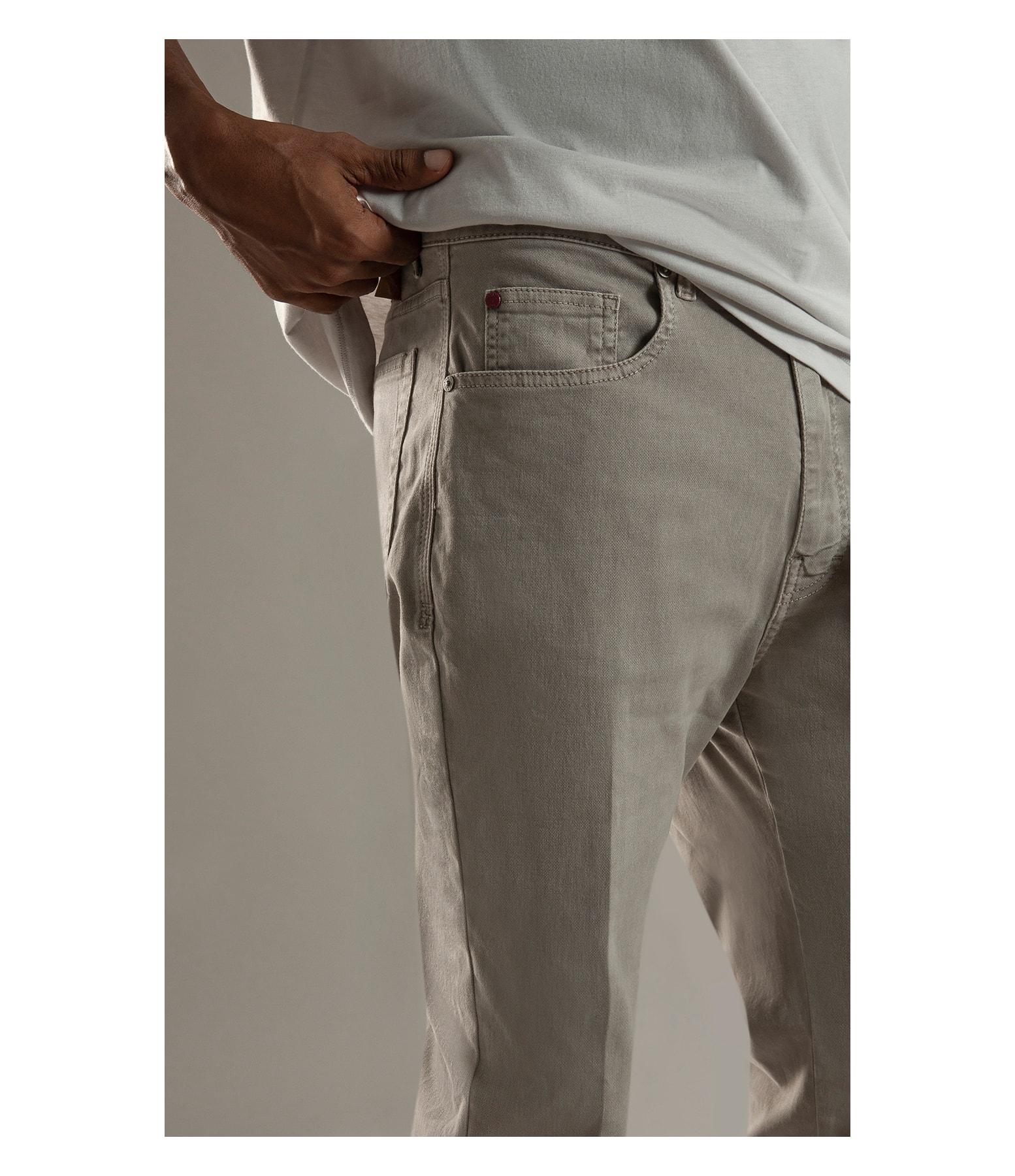 Calça Five Pockets Jogging Color Niquel