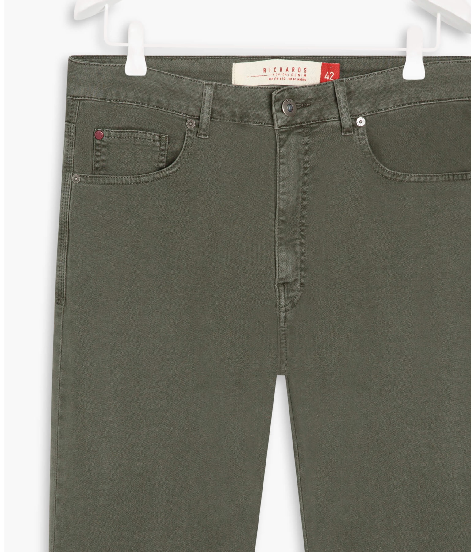Calça Five Pockets Jogging Color Verde Escuro