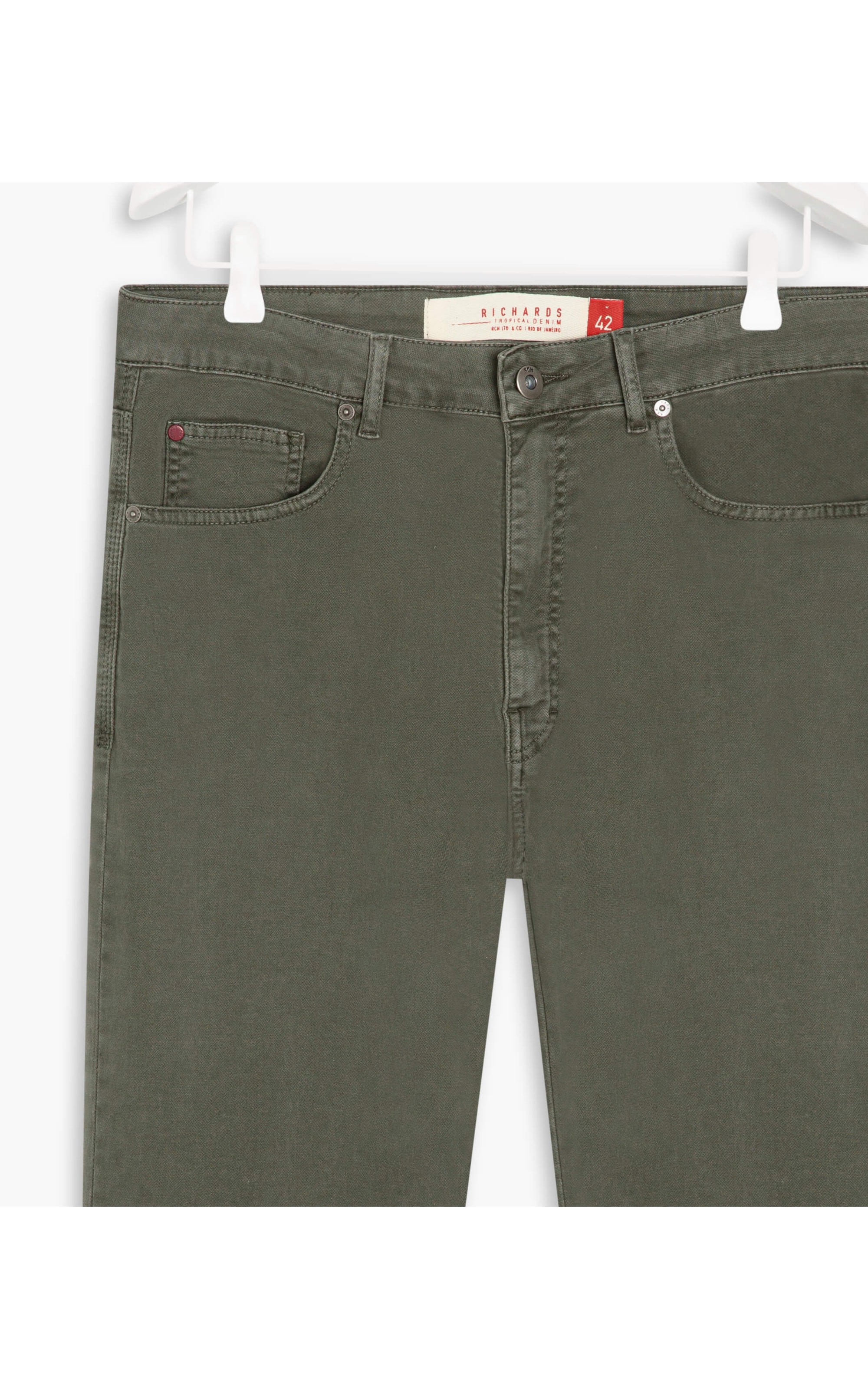 Calça Five Pockets Jogging Color Verde Escuro
