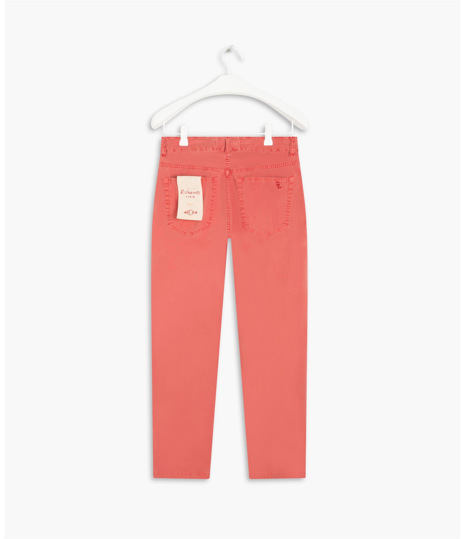 Calça Five Pockets Mom Color Canvas Cereja