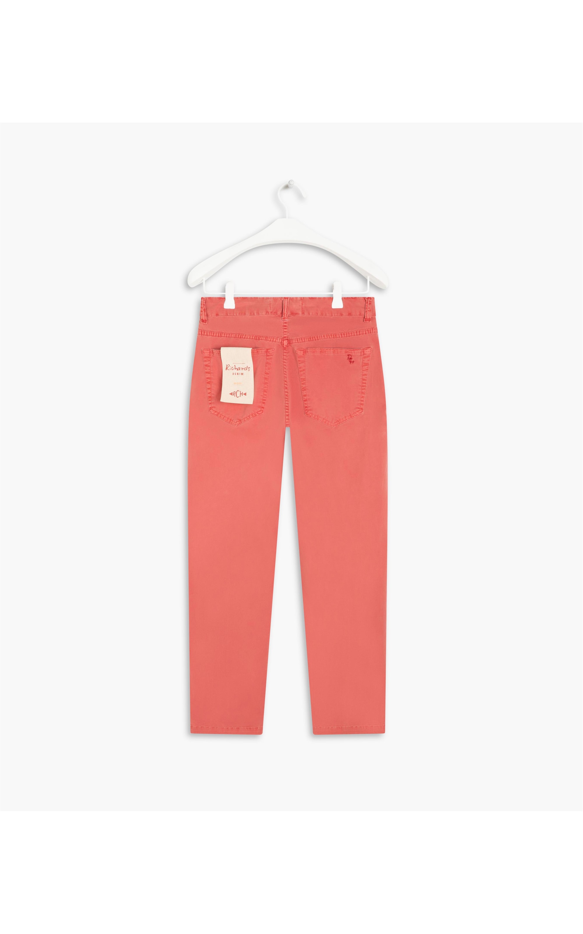 Calça Five Pockets Mom Color Canvas Cereja